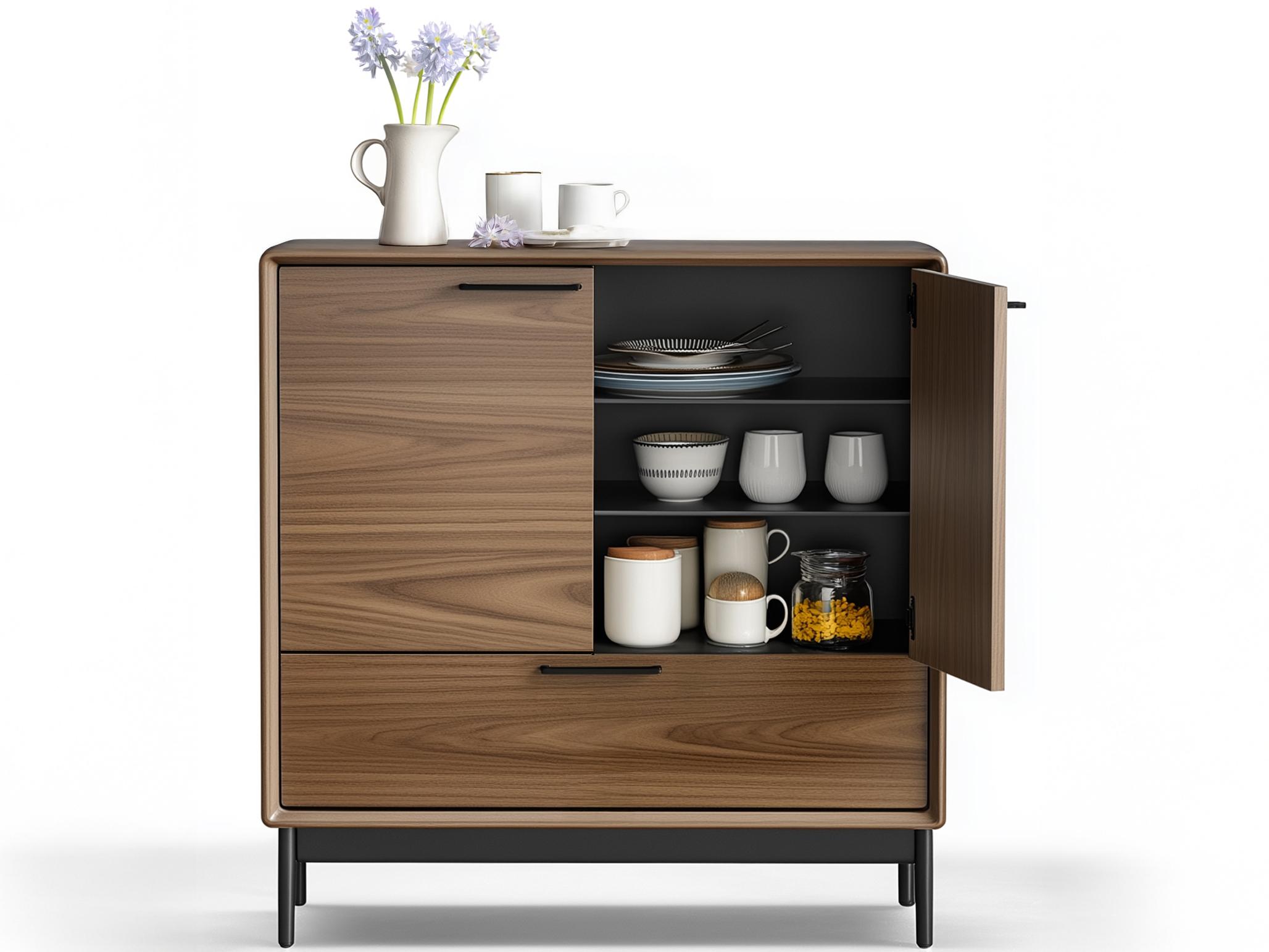 BDI Linq Natural Walnut Brown Wood Accent Chest