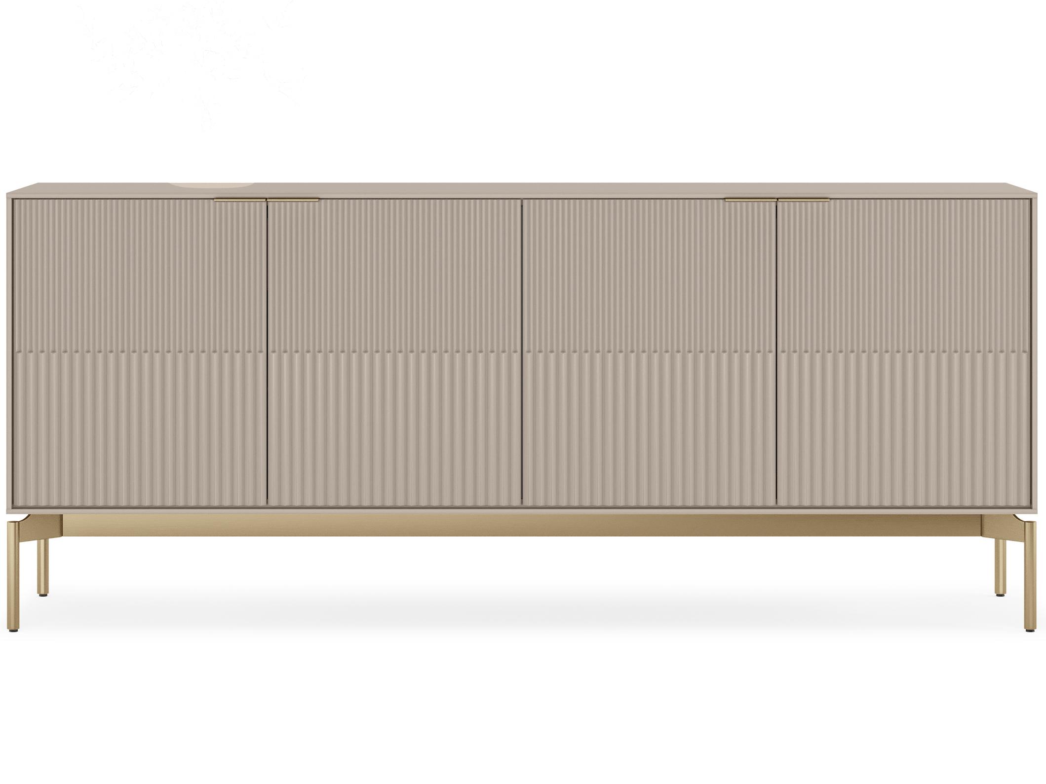 BDI Zig 79" Dune Sideboard With Brushed Brass Base