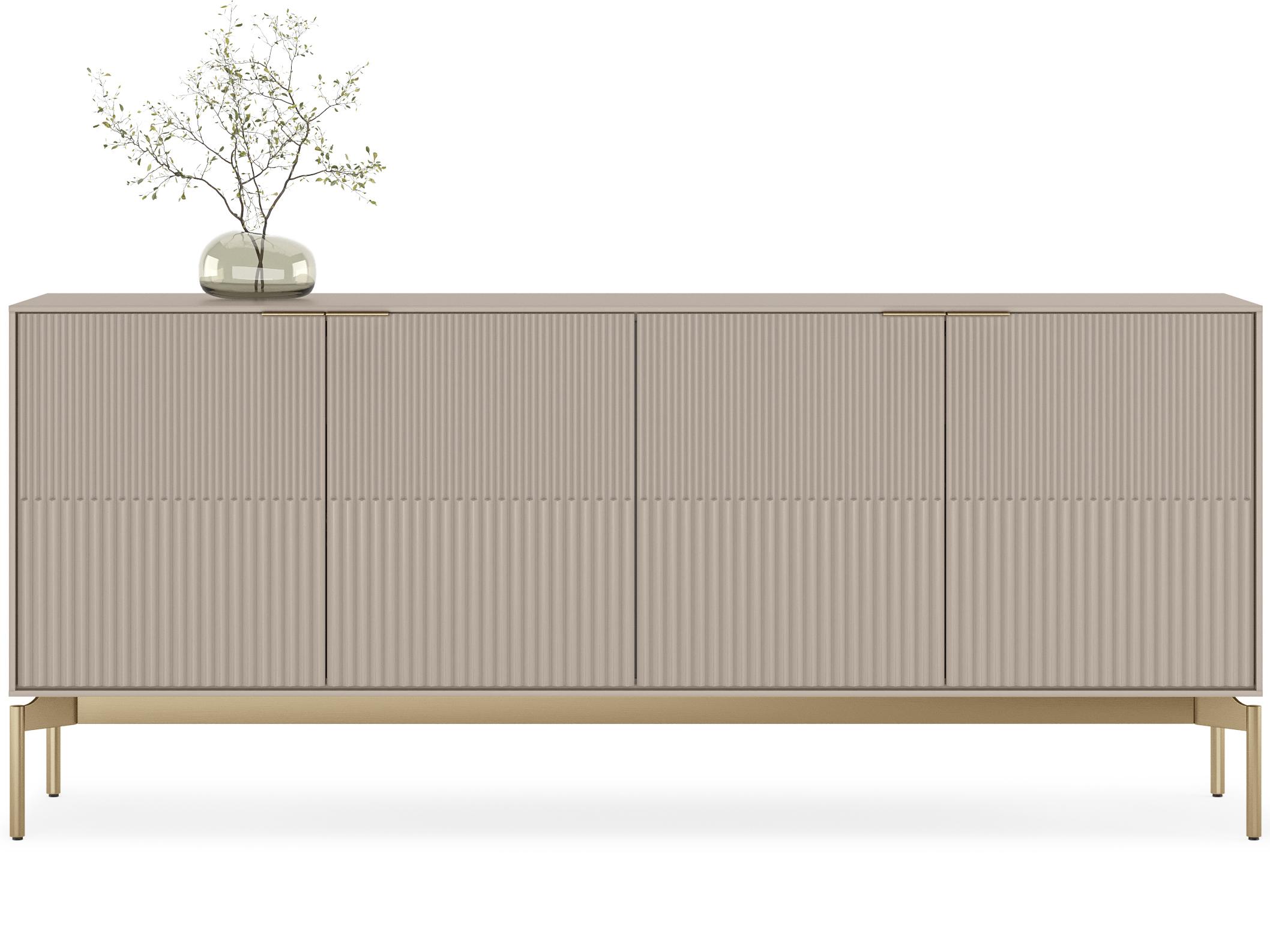 BDI Zig 79" Dune Sideboard With Brushed Brass Base