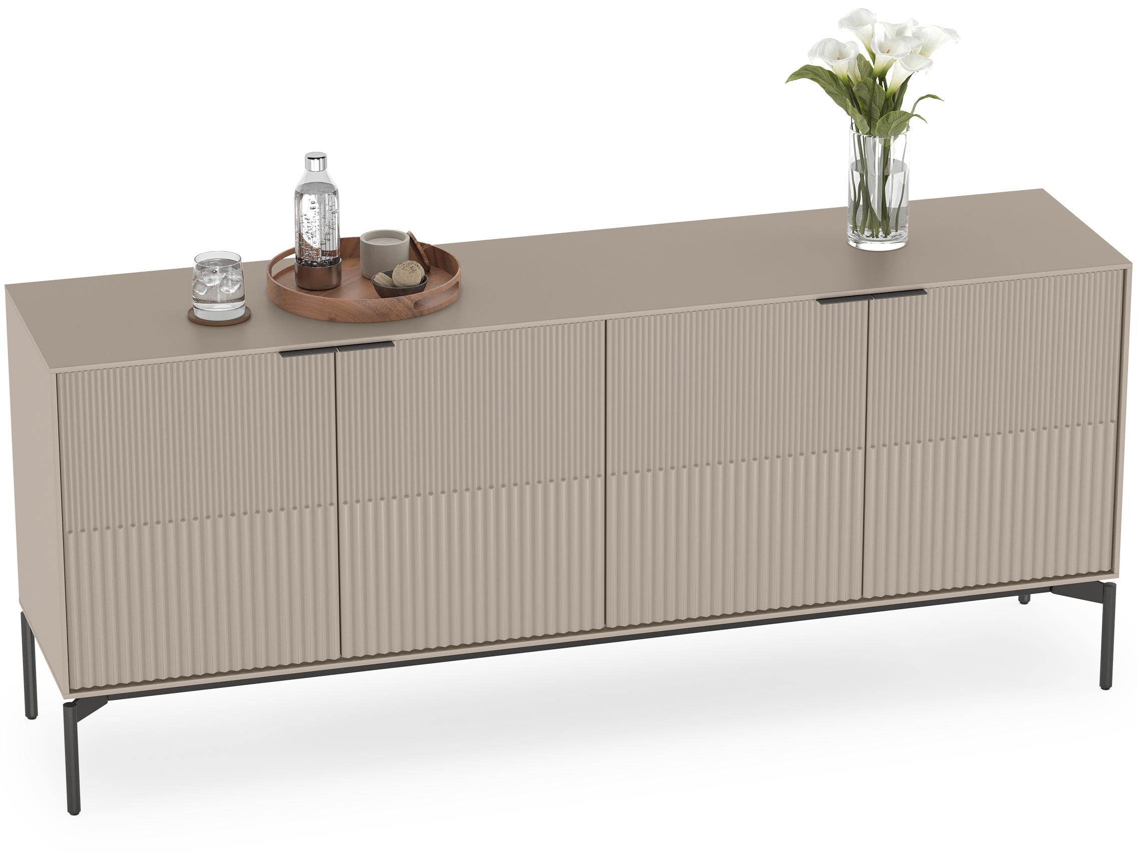BDI Zig 79" Dune Sideboard With Brushed Carbon Base