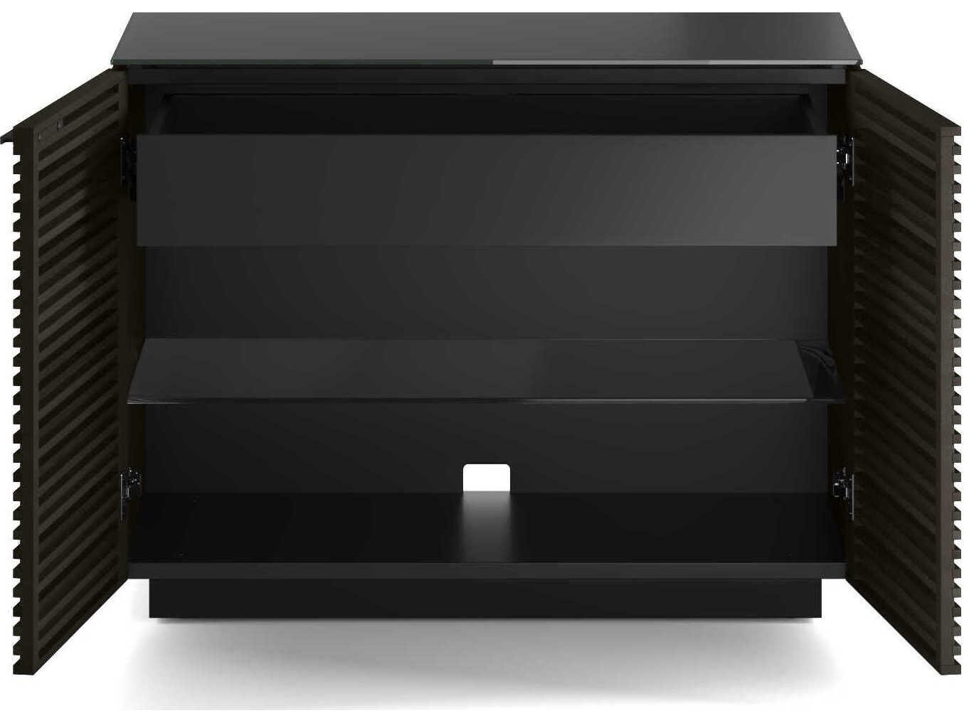 BDI Corridor Charcoal Stained Ash Black Hardwood Accent Chest