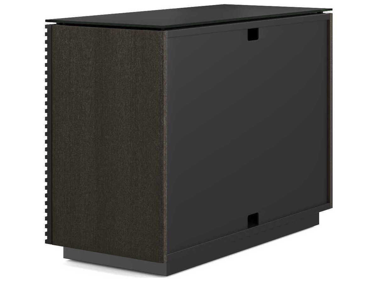 BDI Corridor Charcoal Stained Ash Black Hardwood Accent Chest