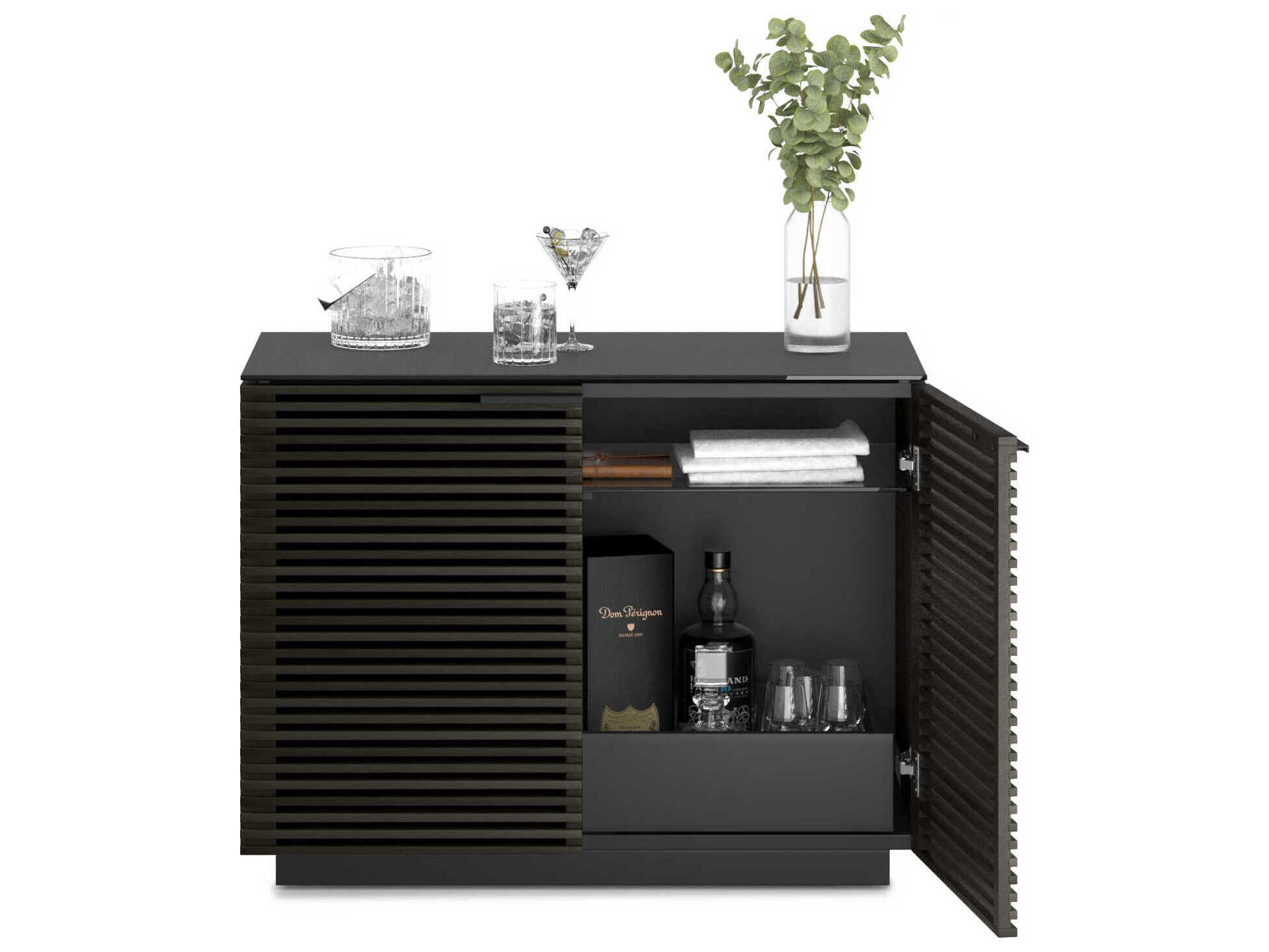 BDI Corridor Charcoal Stained Ash Black Hardwood Accent Chest