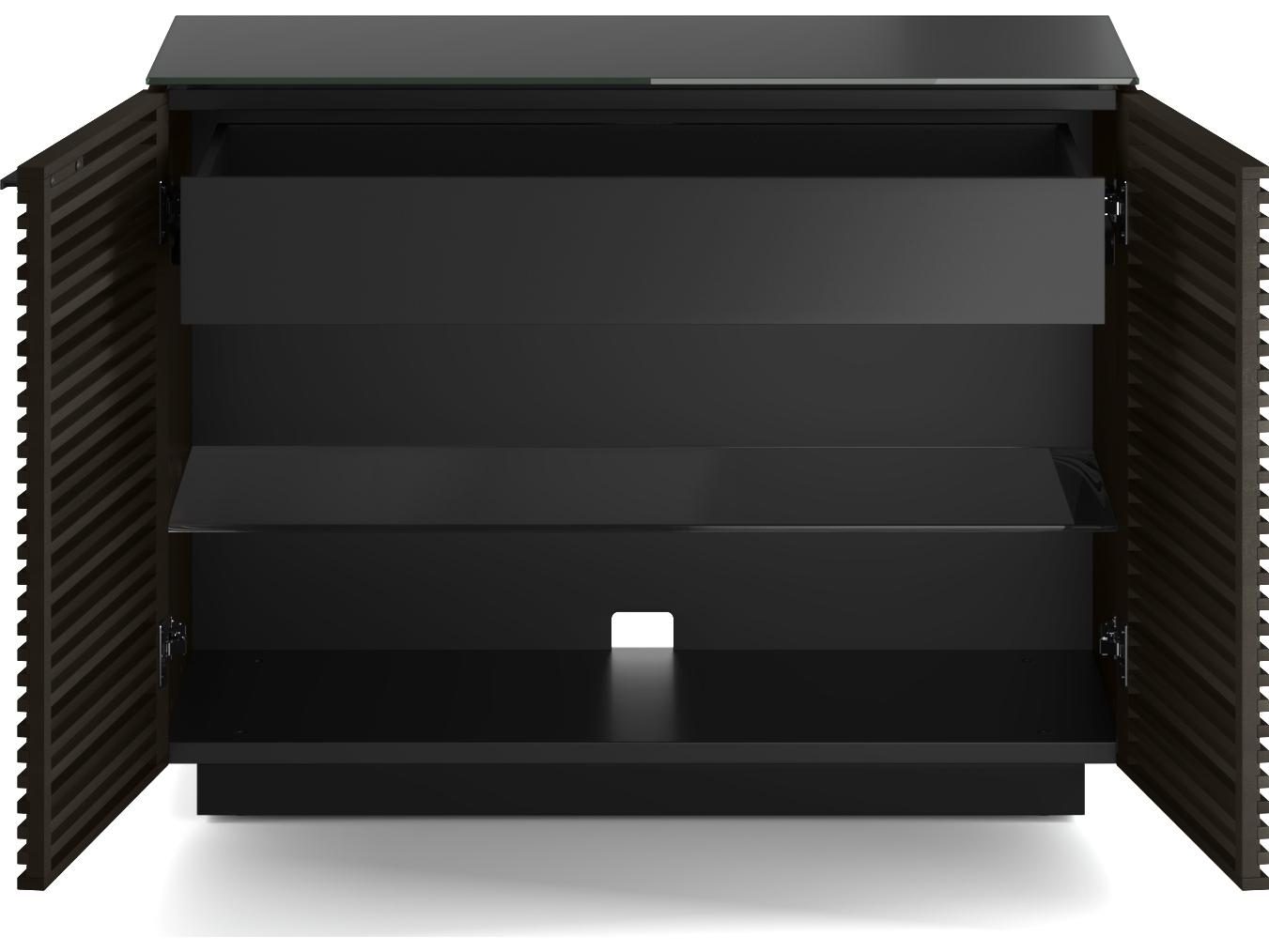 BDI Corridor Charcoal Stained Ash Black Hardwood Accent Chest