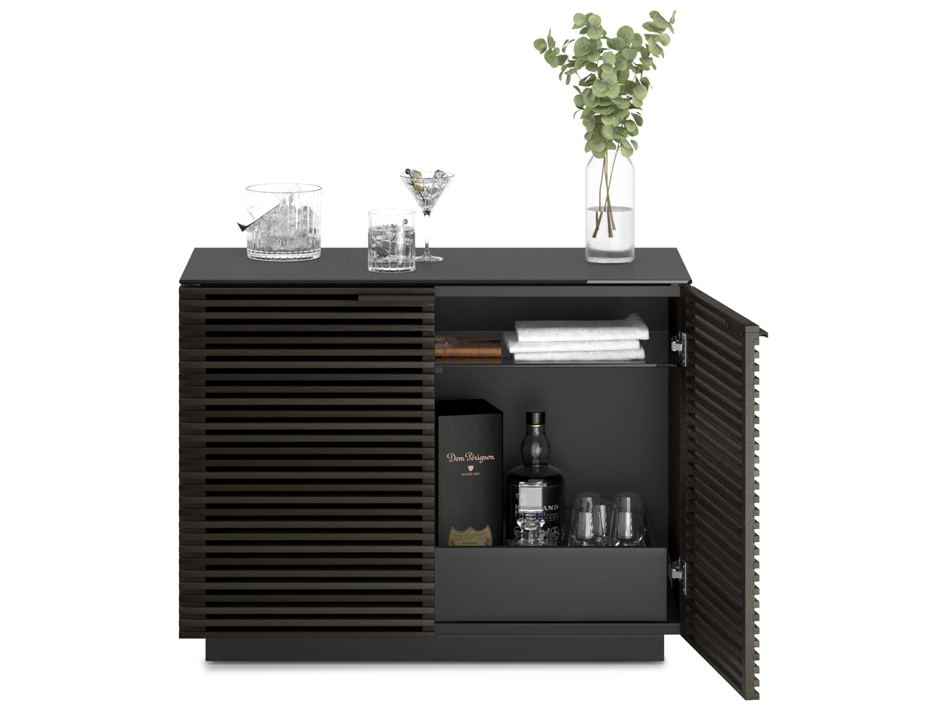 BDI Corridor Charcoal Stained Ash Black Hardwood Accent Chest