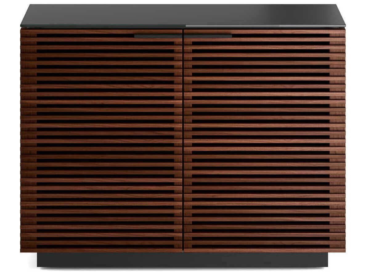 BDI Corridor Chocolate Stained Walnut Black Brown Hardwood Accent Chest