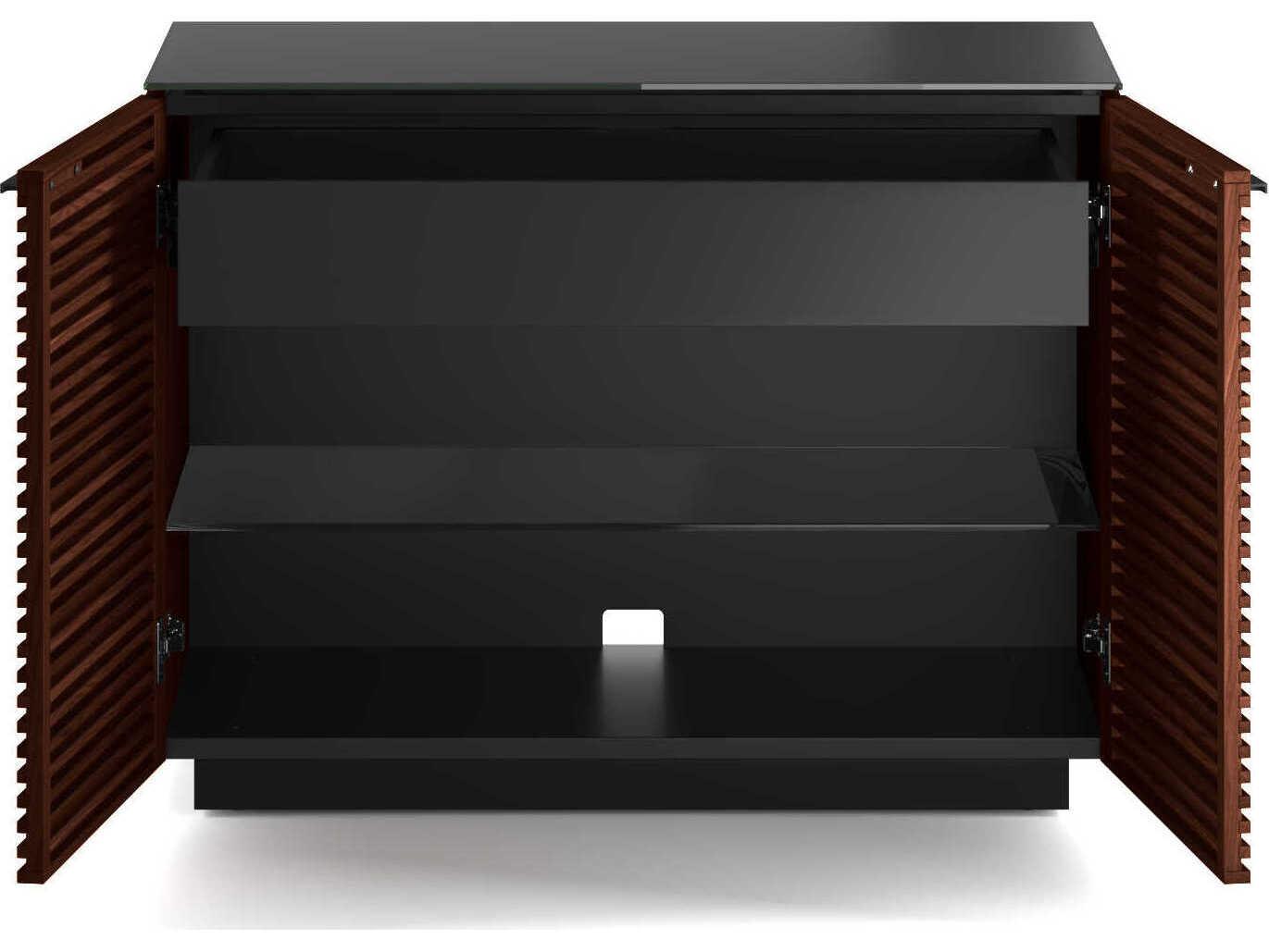 BDI Corridor Chocolate Stained Walnut Black Brown Hardwood Accent Chest