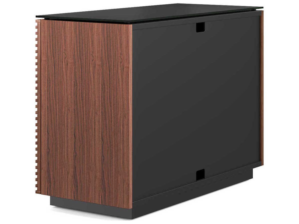 BDI Corridor Chocolate Stained Walnut Black Brown Hardwood Accent Chest