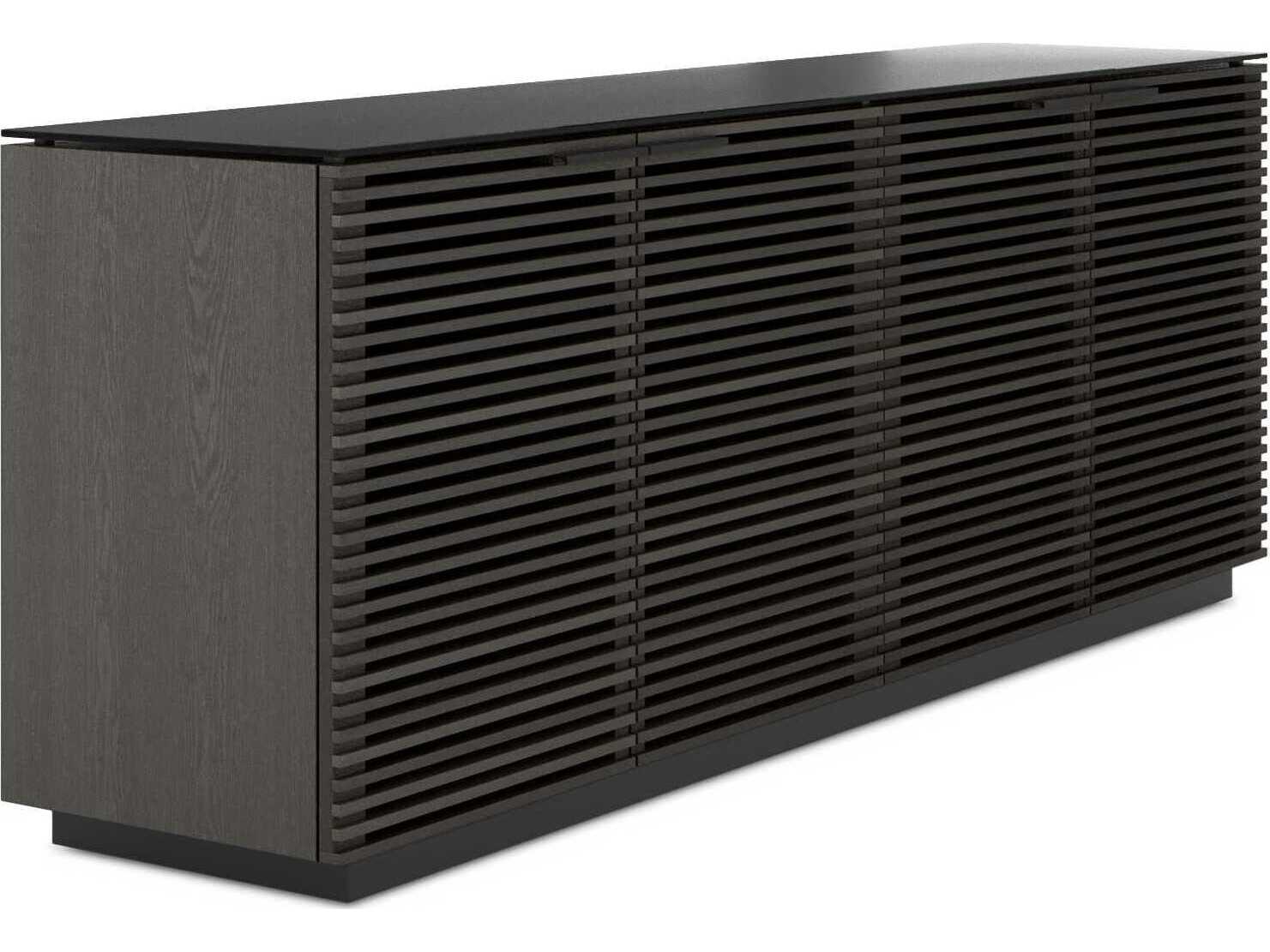 BDI Corridor 79" Hardwood Charcoal Stained Ash Black Sideboard