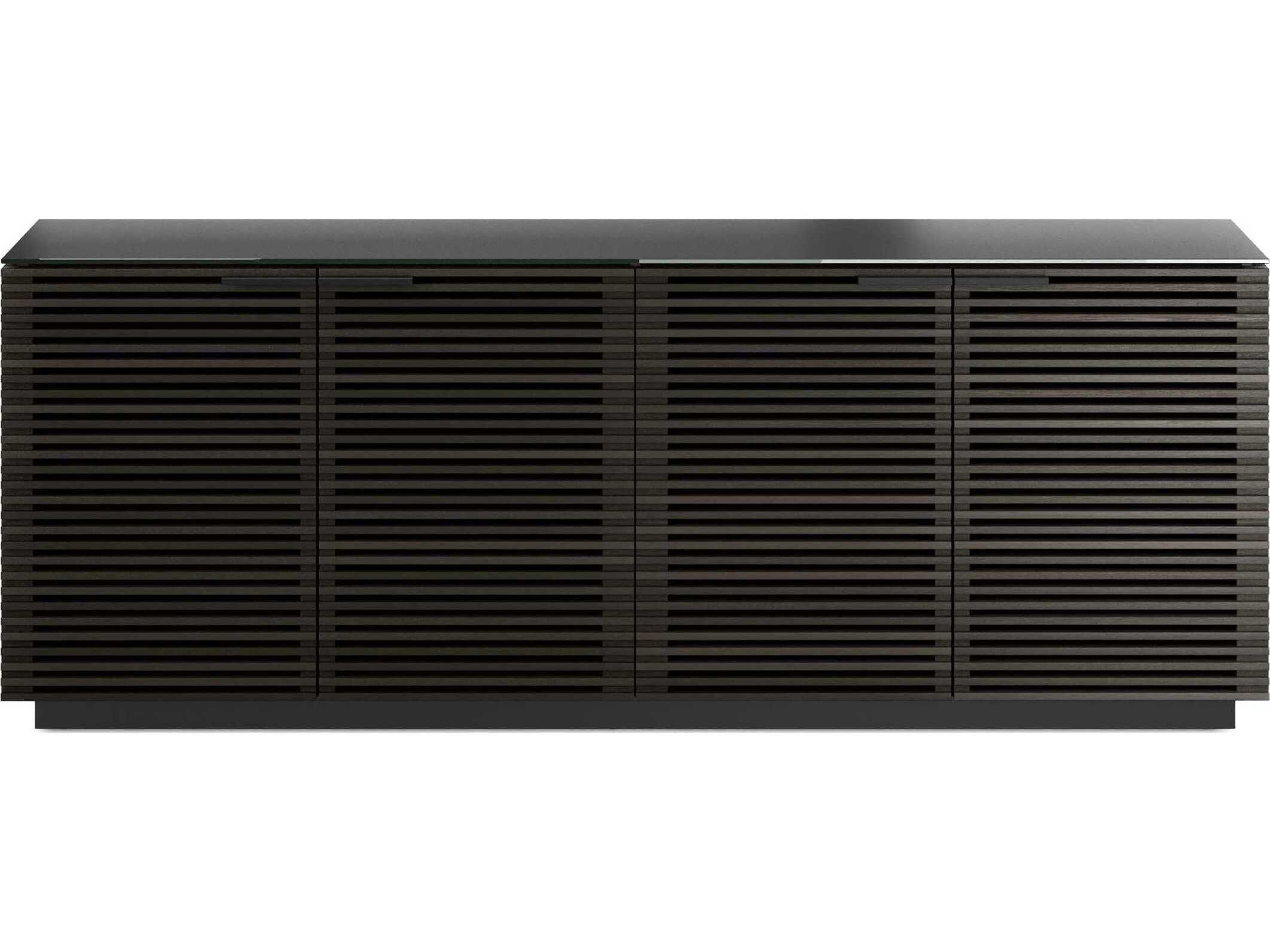 BDI Corridor 79" Hardwood Charcoal Stained Ash Black Sideboard