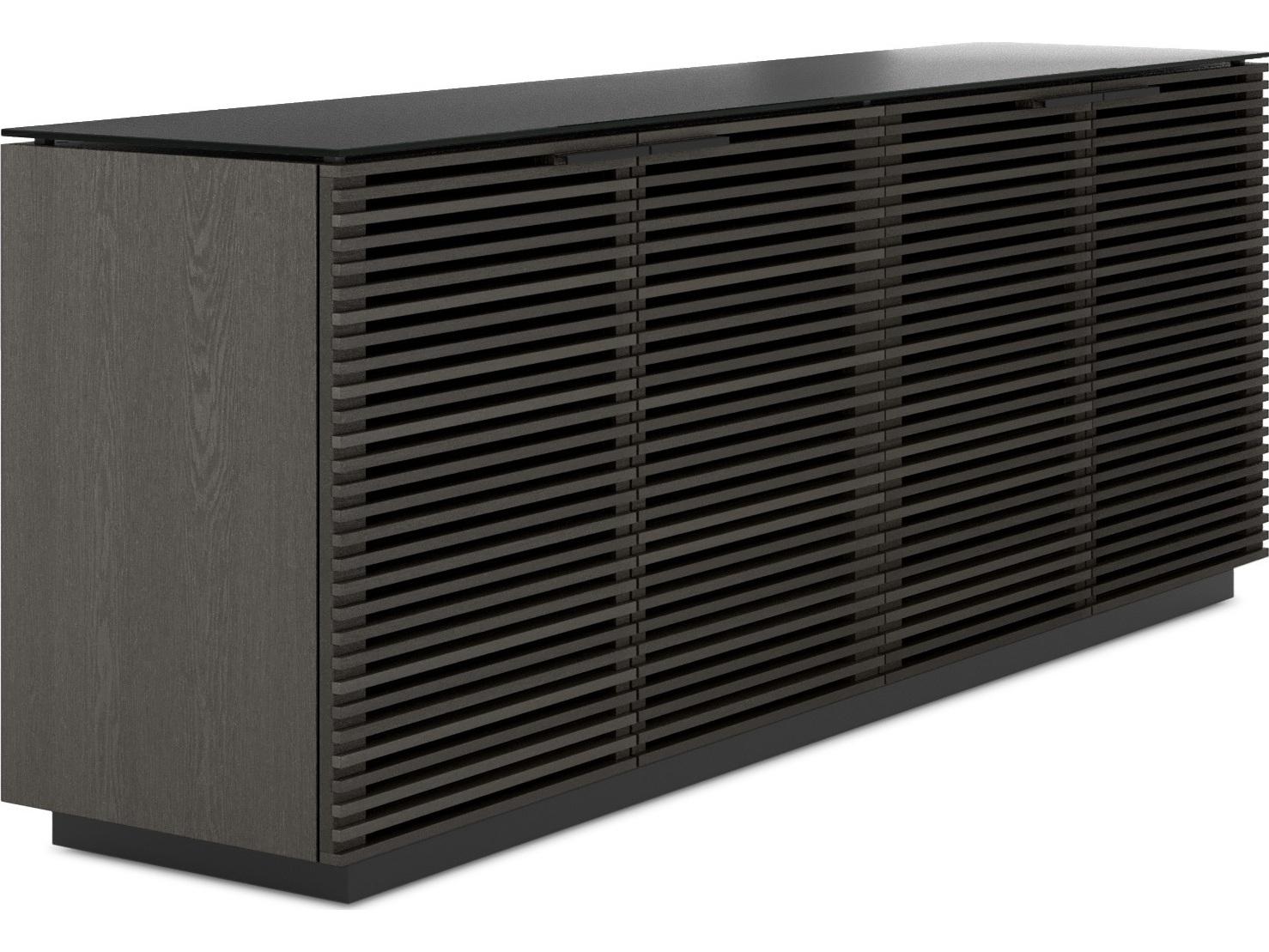 BDI Corridor 79" Hardwood Charcoal Stained Ash Black Sideboard