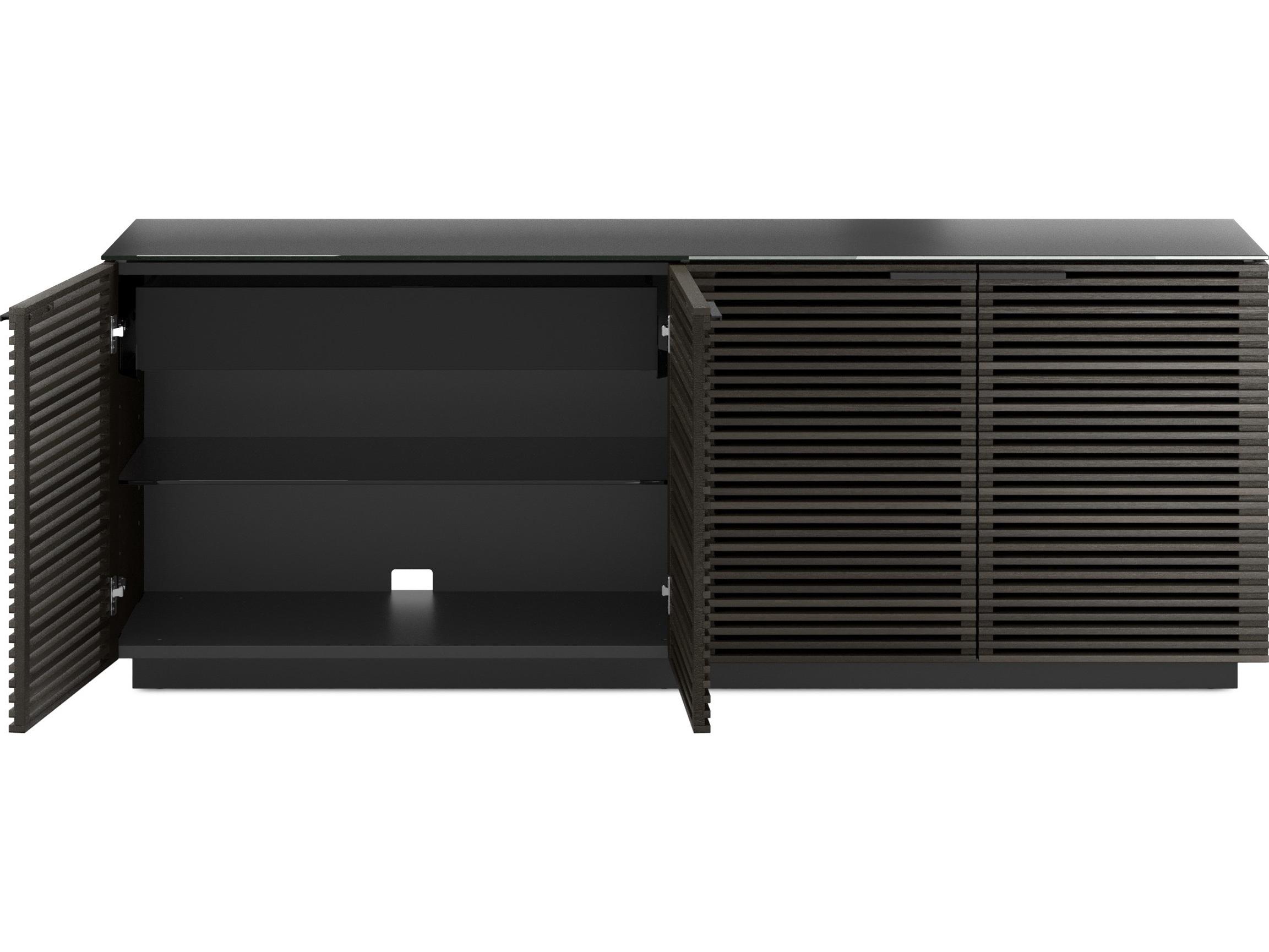 BDI Corridor 79" Hardwood Charcoal Stained Ash Black Sideboard
