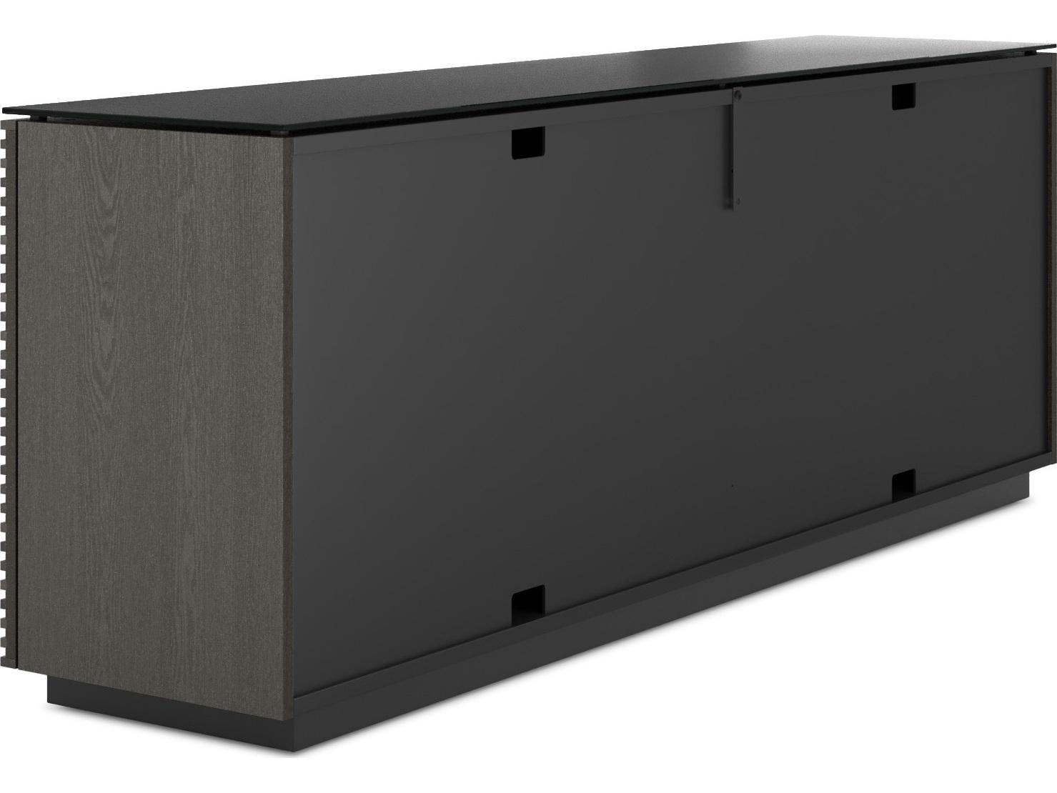 BDI Corridor 79" Hardwood Charcoal Stained Ash Black Sideboard