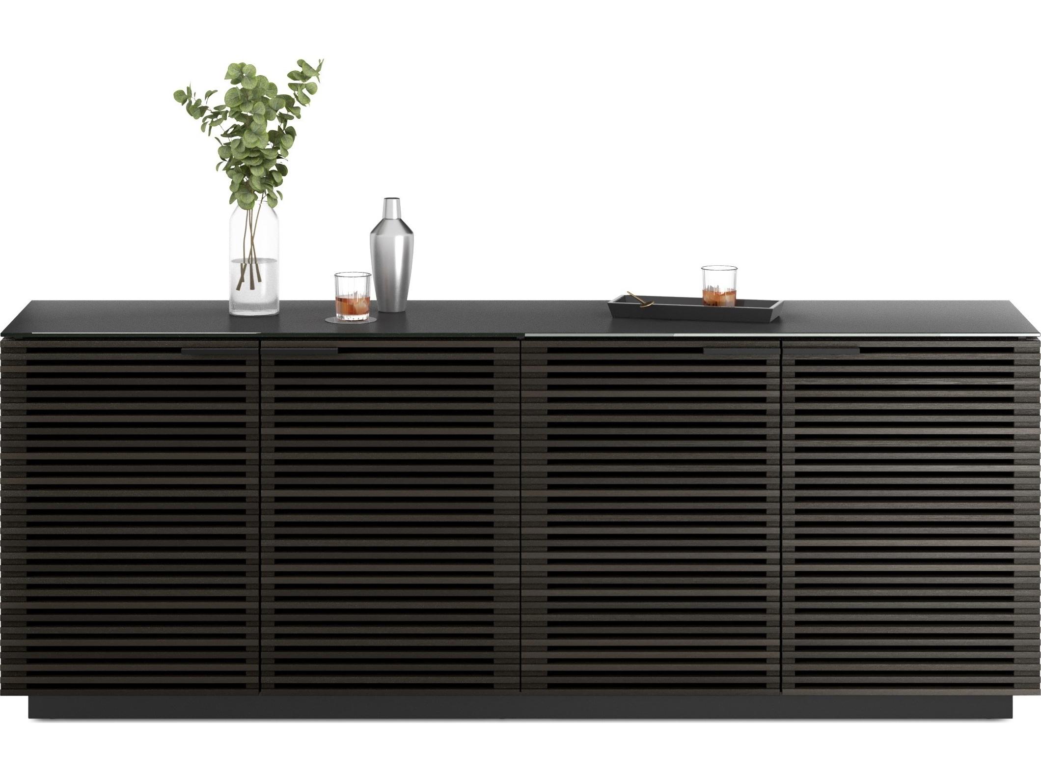 BDI Corridor 79" Hardwood Charcoal Stained Ash Black Sideboard