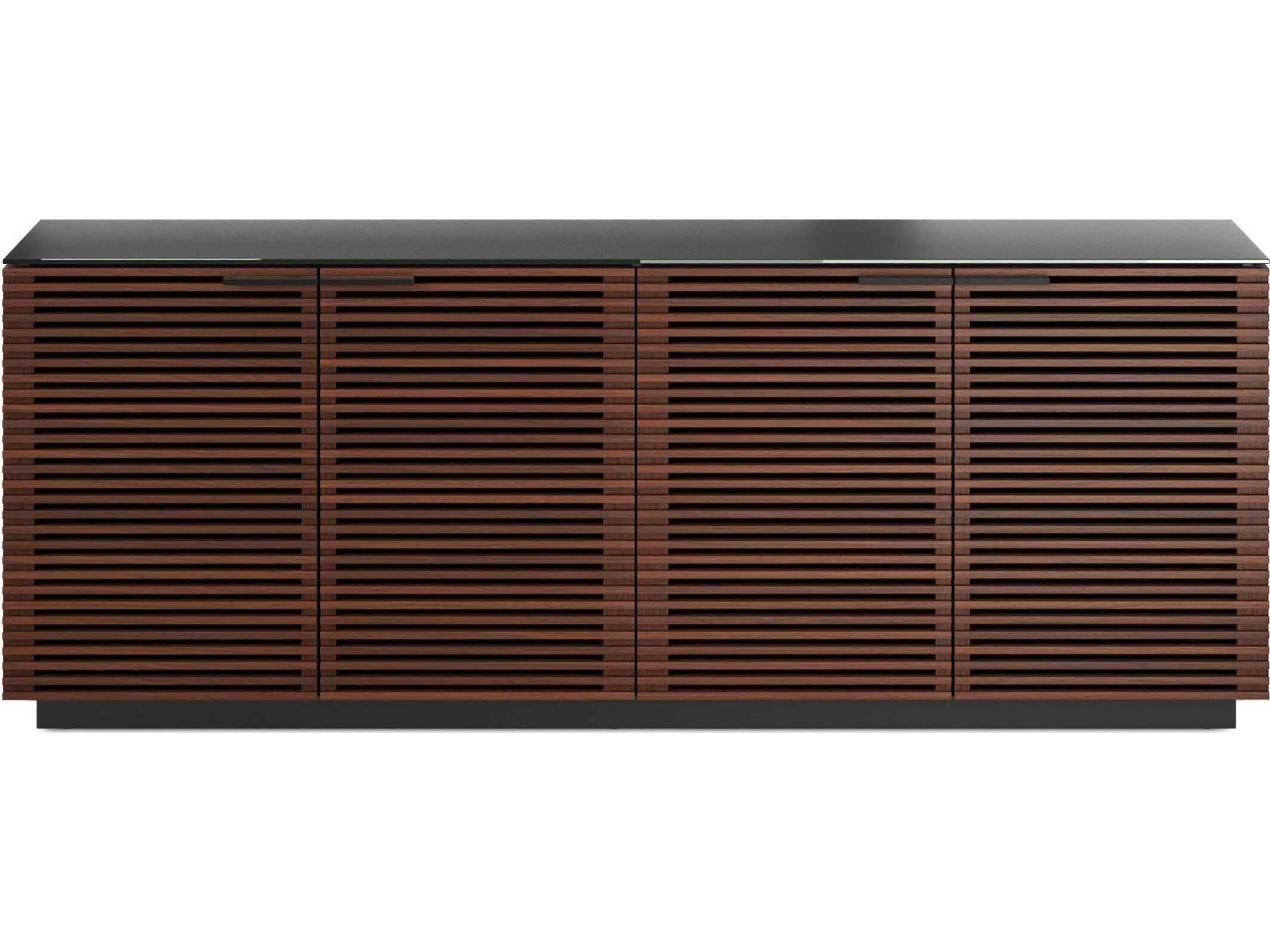 BDI Corridor 79" Hardwood Chocolate Stained Walnut Black Sideboard