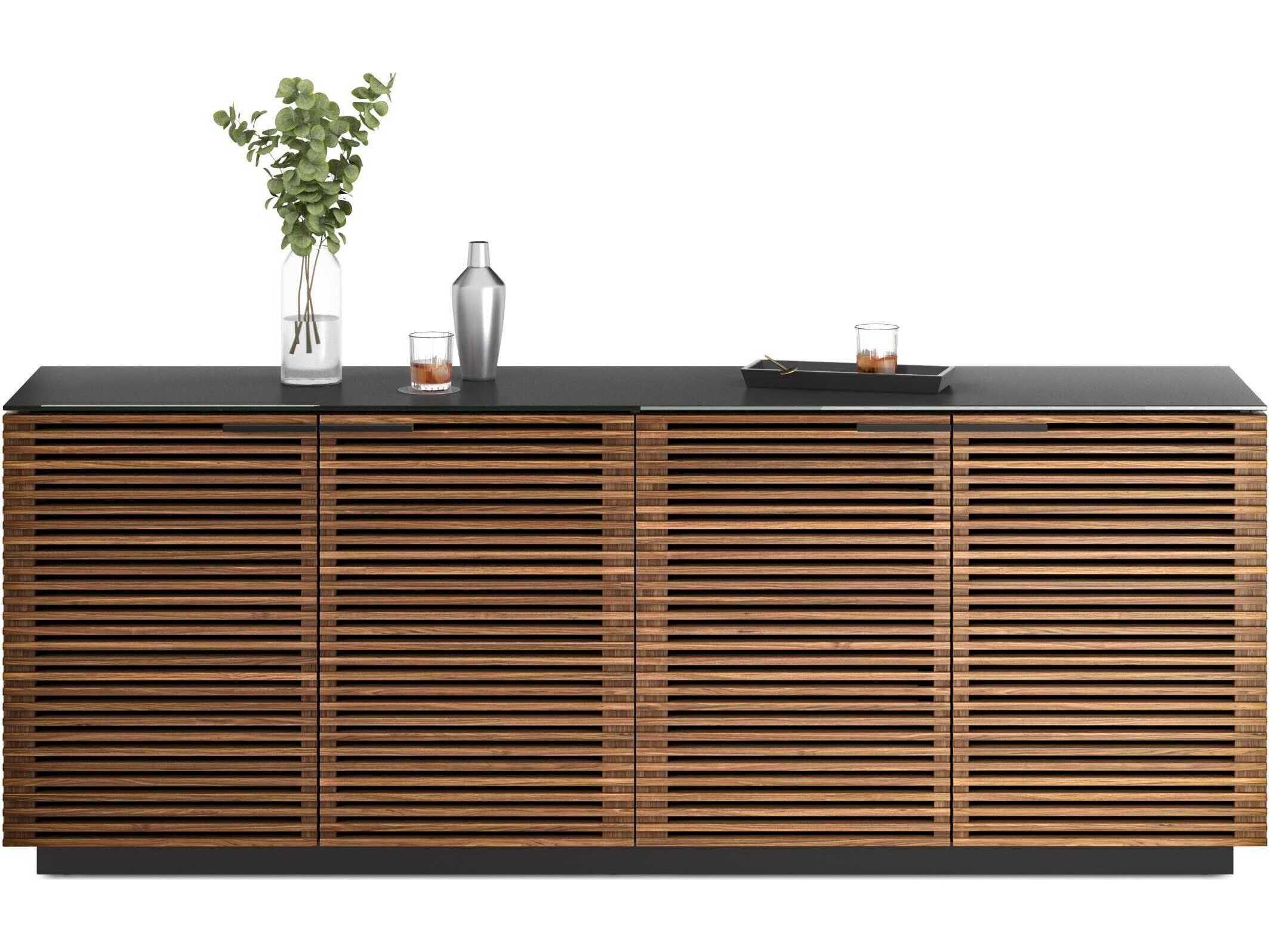 BDI Corridor 79" Hardwood Natural Walnut Black Sideboard