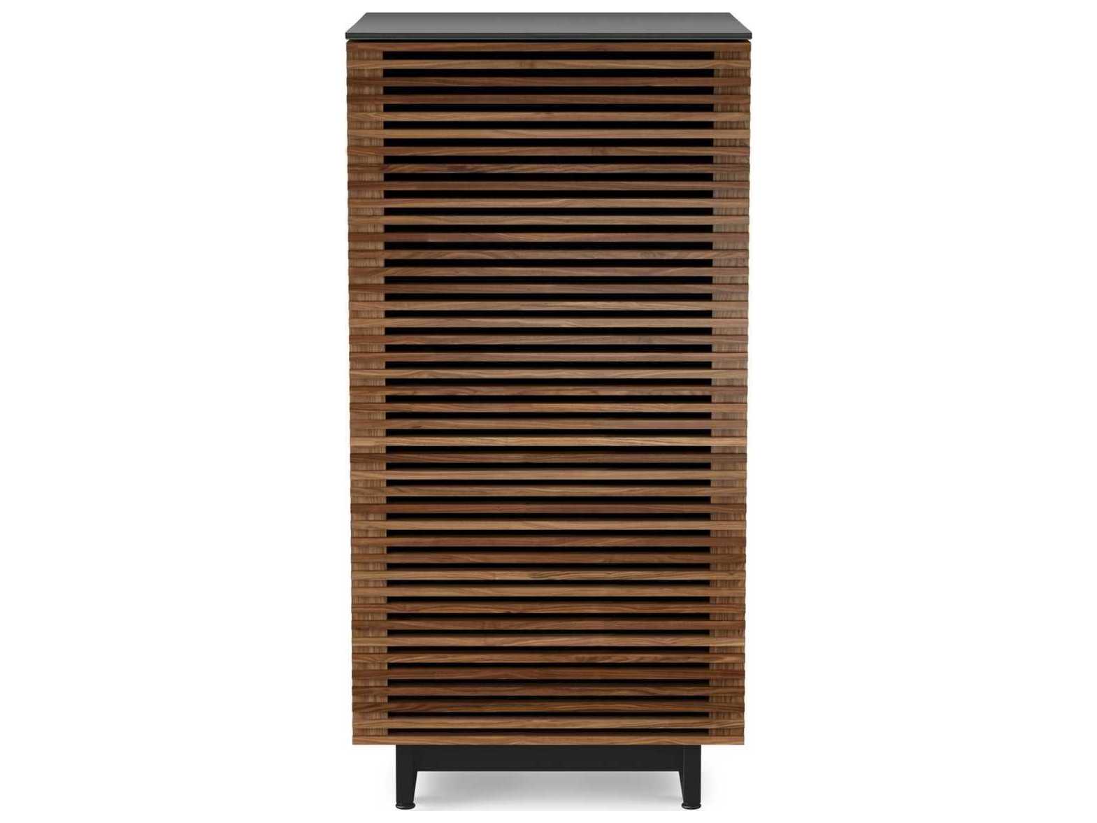 BDI Corridor 22" Natural Walnut Enclosed Audio Tower
