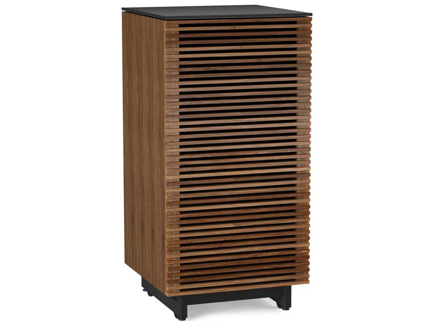 BDI Corridor 22" Natural Walnut Enclosed Audio Tower