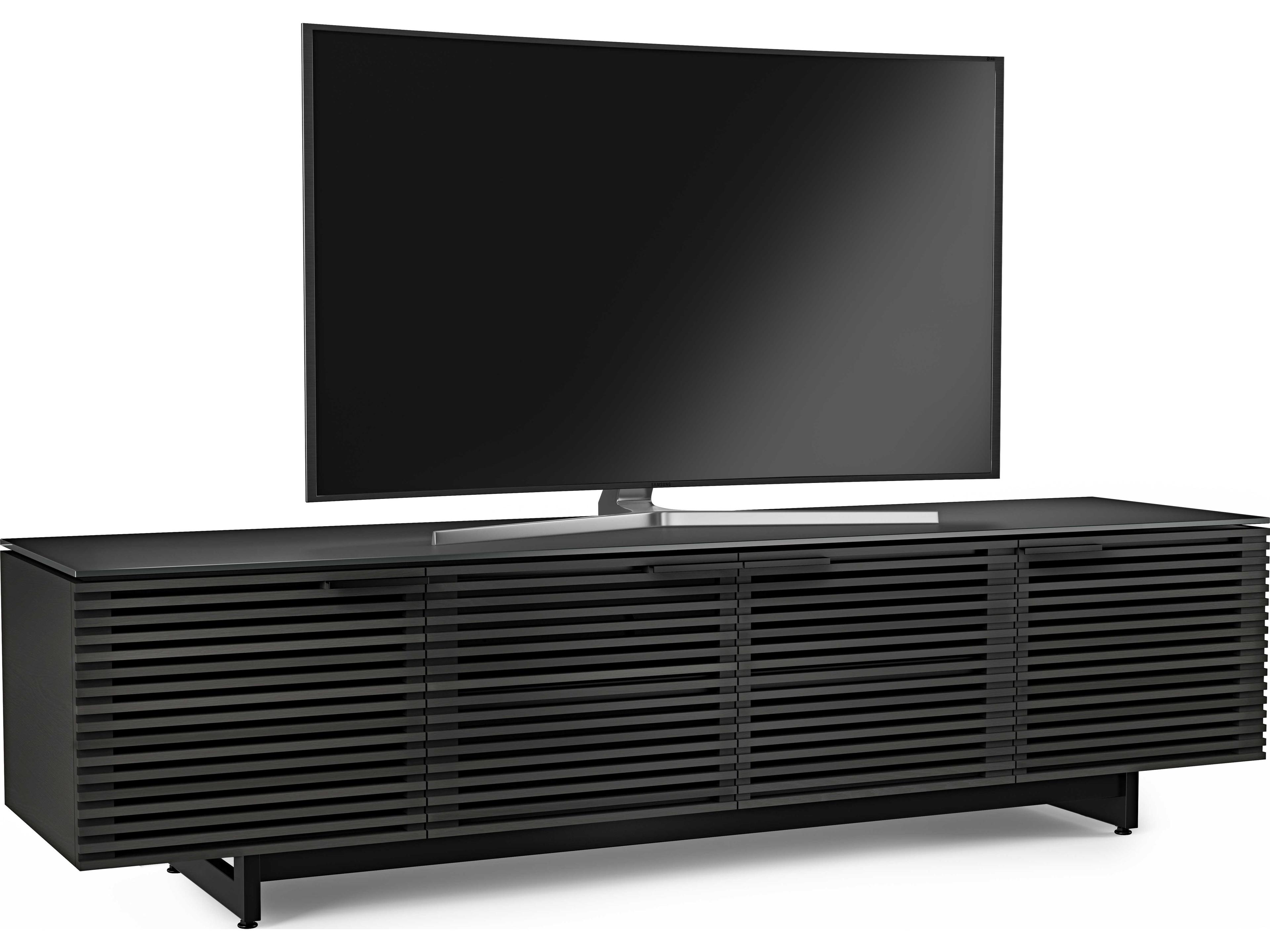 BDI Corridor 79" Hardwood Charcoal Stained Ash Media Console