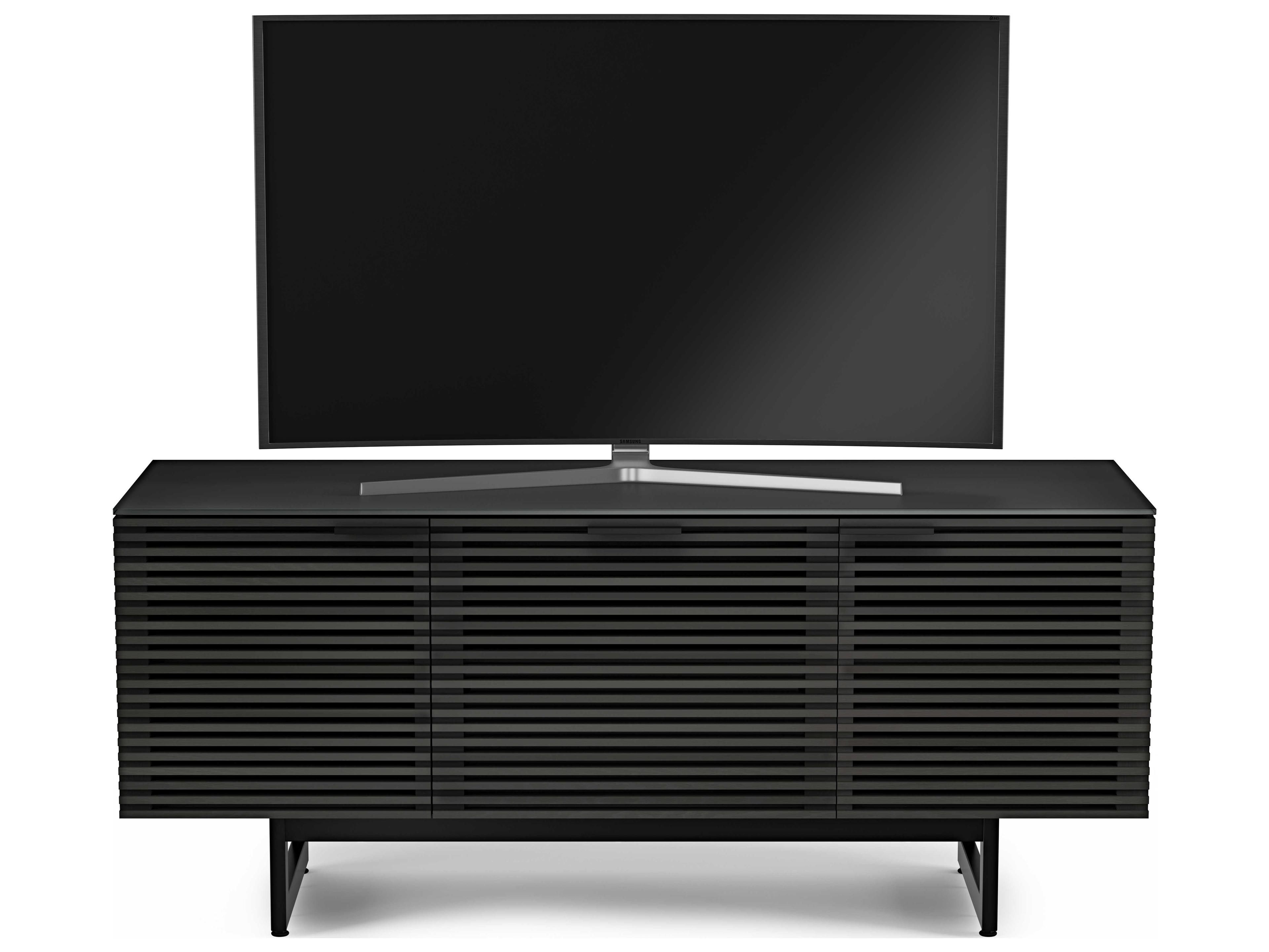 BDI Corridor 65" Hardwood Charcoal Stained Ash Media Console