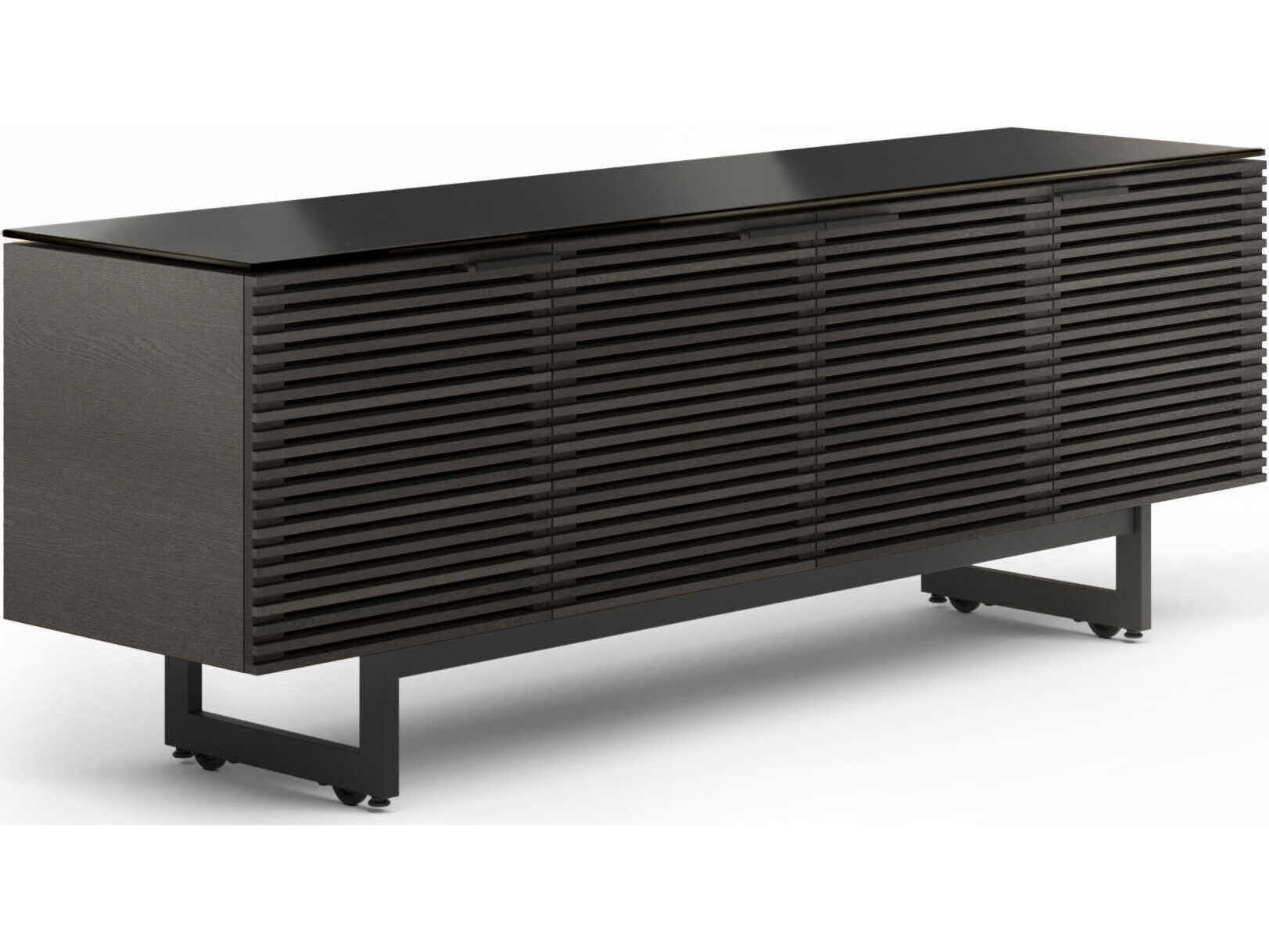 BDI Corridor 79" Hardwood Charcoal Stained Ash Media Console