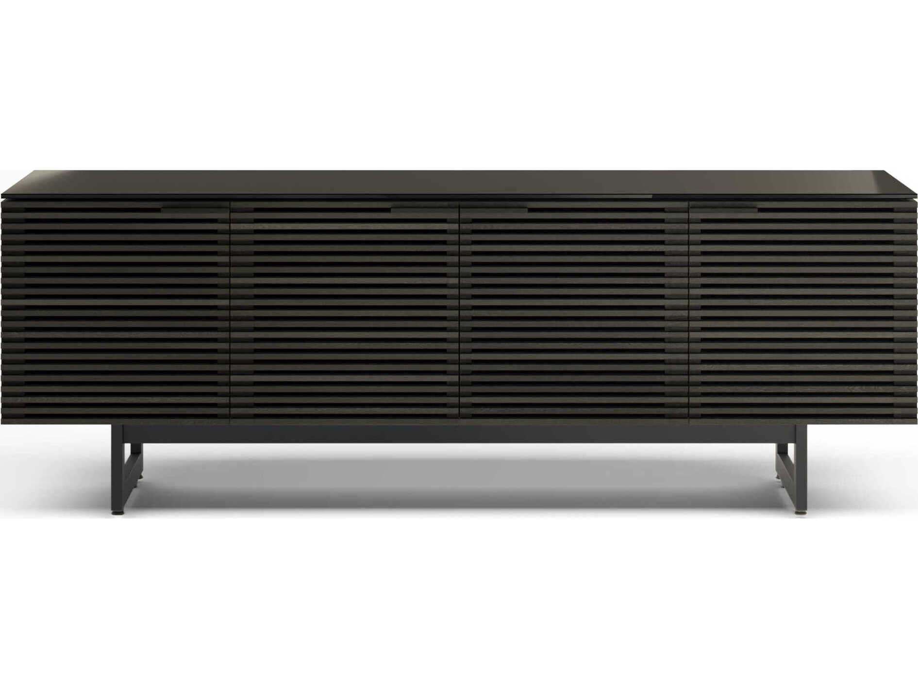 BDI Corridor 79" Hardwood Charcoal Stained Ash Media Console