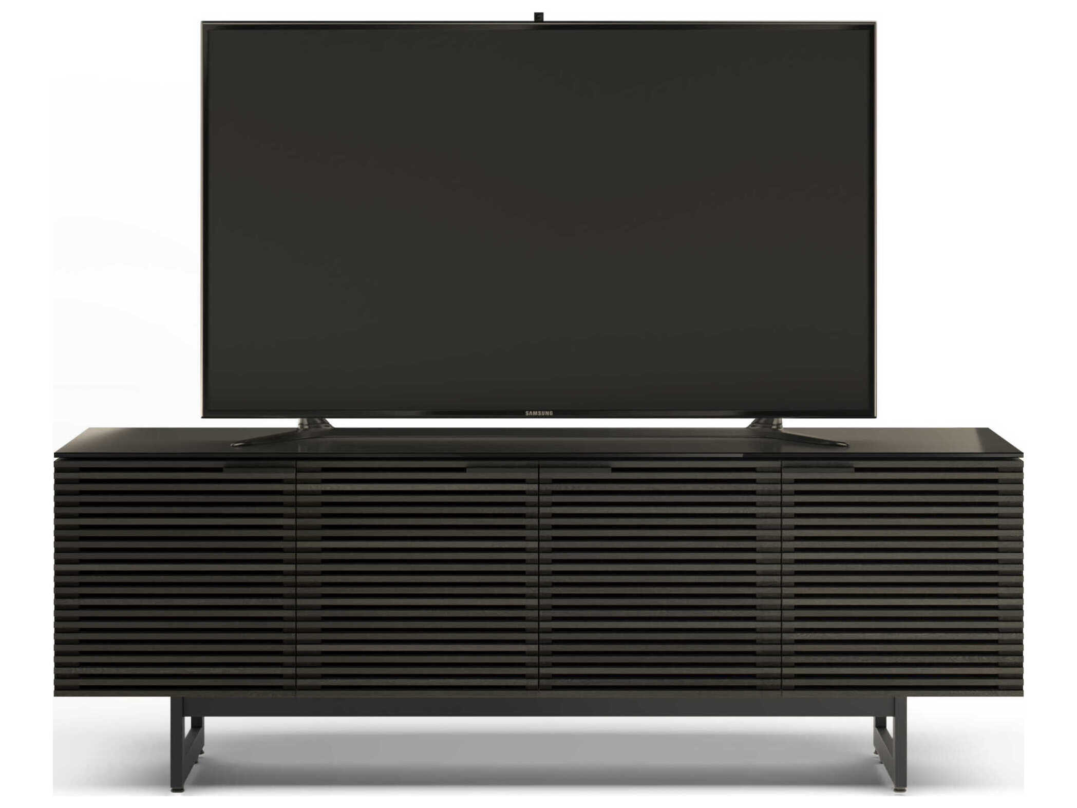 BDI Corridor 79" Hardwood Charcoal Stained Ash Media Console