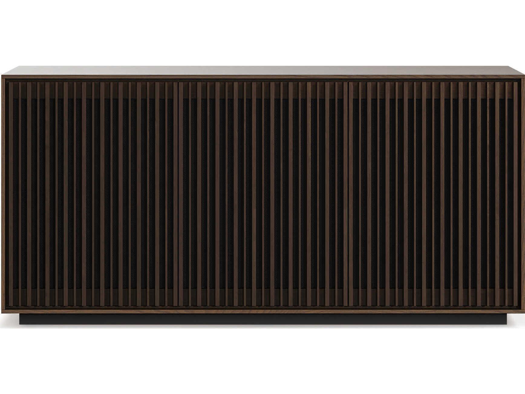 BDI Profile 75" Hardwood Toasted Oak Black Media Console