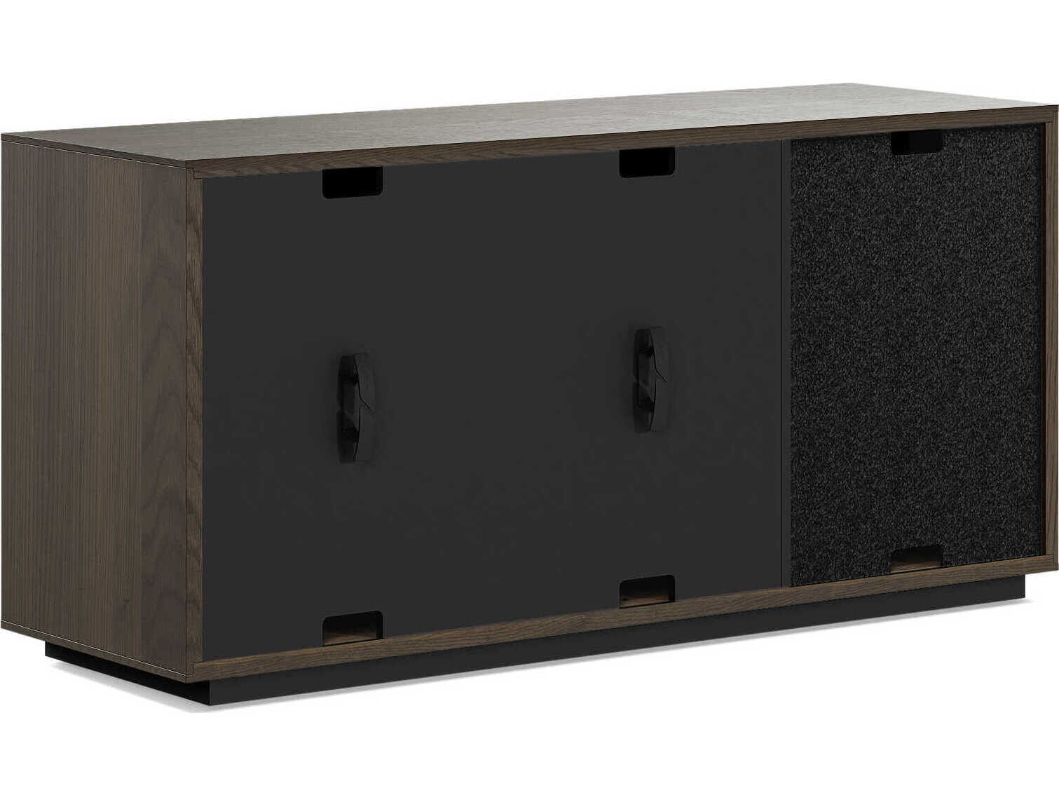 BDI Profile 75" Hardwood Toasted Oak Black Media Console