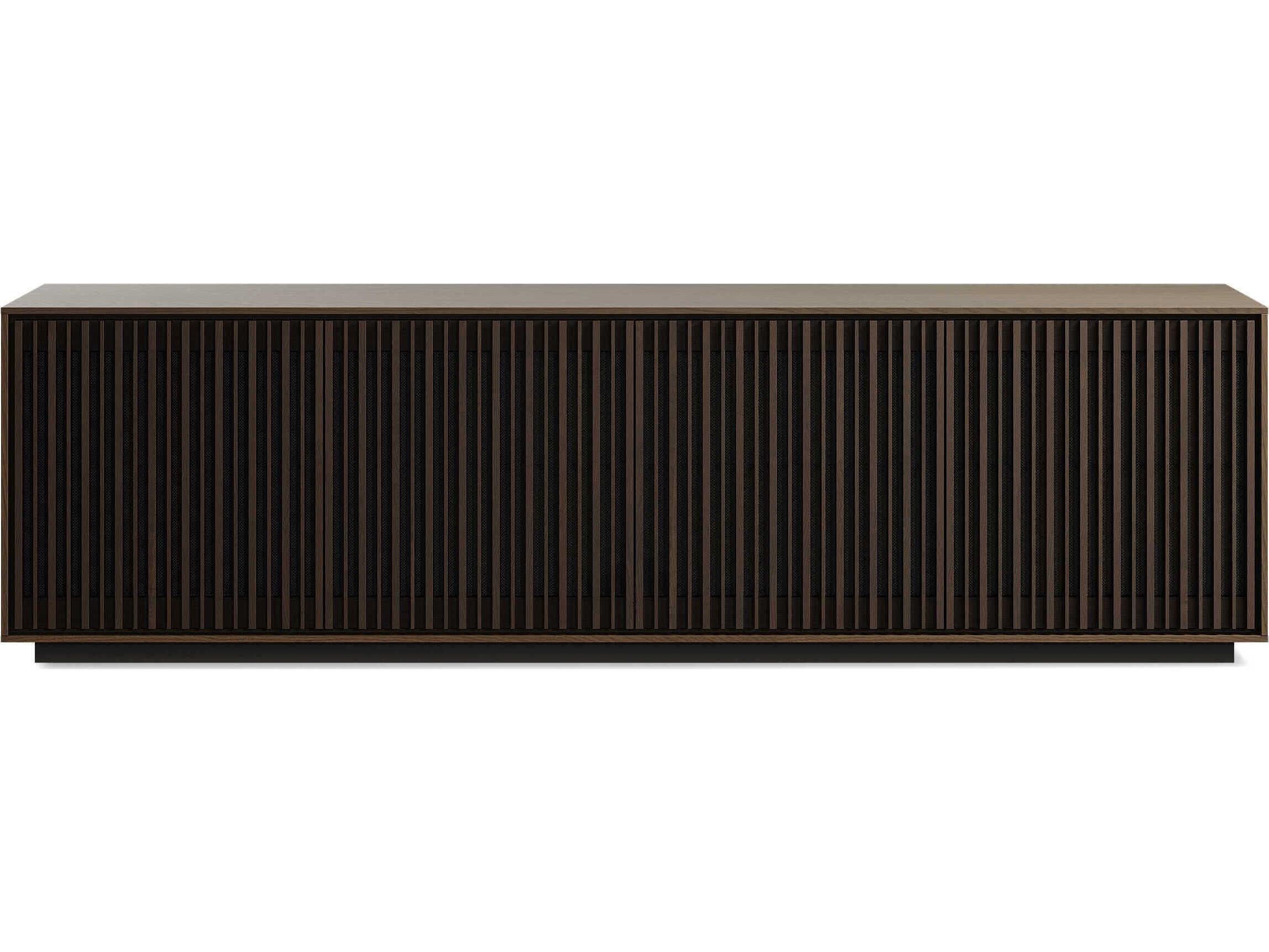 BDI Profile 81" Hardwood Toasted Oak Black Media Console