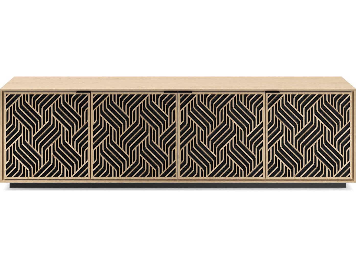 BDI Elements 82" Hardwood Washed Oak Media Console