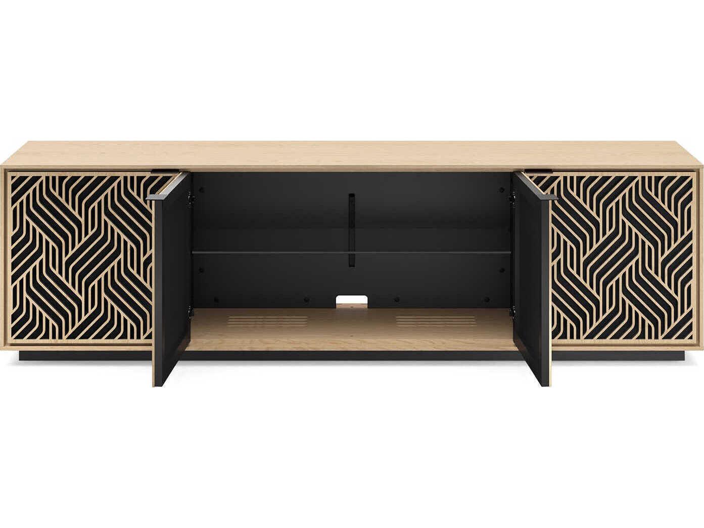 BDI Elements 82" Hardwood Washed Oak Media Console