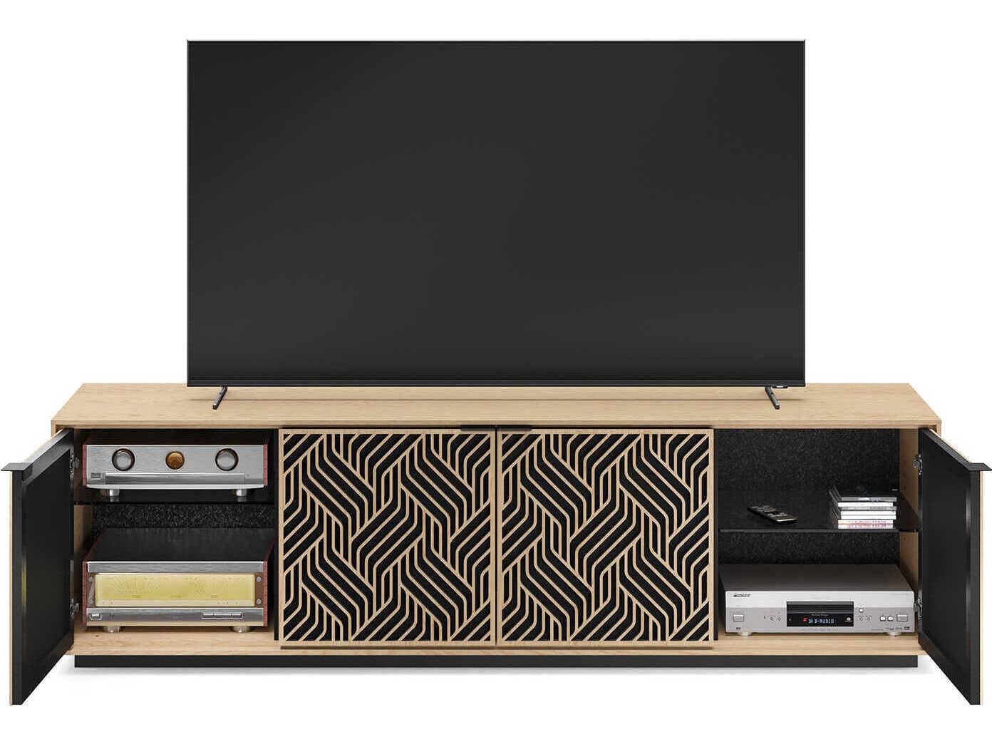 BDI Elements 82" Hardwood Washed Oak Media Console
