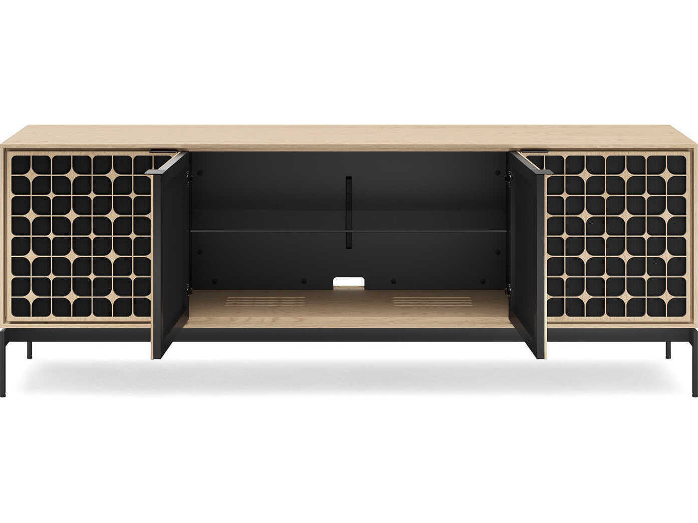 BDI Elements 82" Hardwood Washed Oak Media Console