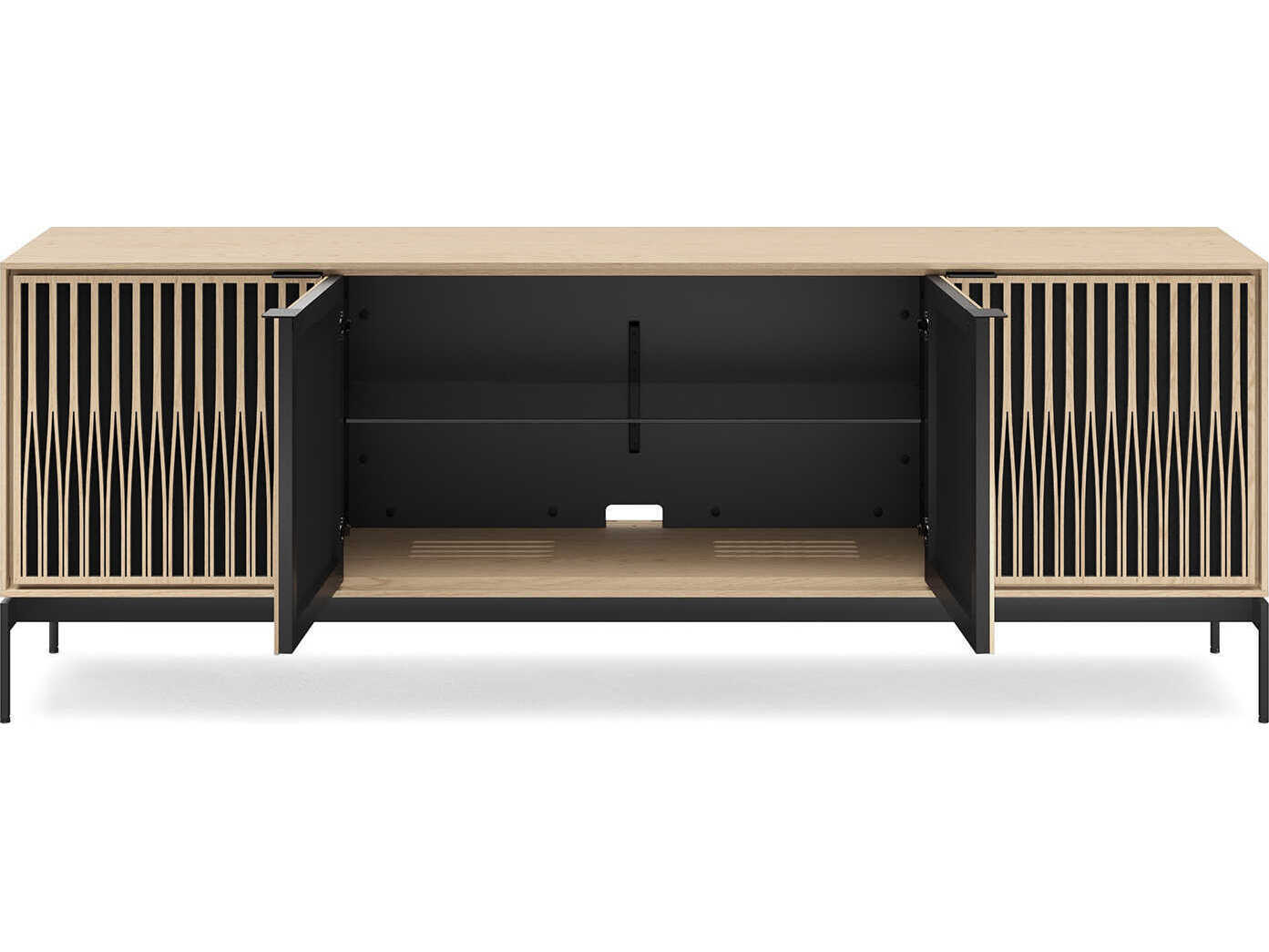 BDI Elements 82" Hardwood Washed Oak Media Console