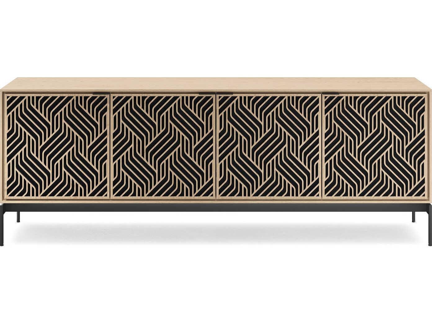 BDI Elements 82" Hardwood Washed Oak Media Console