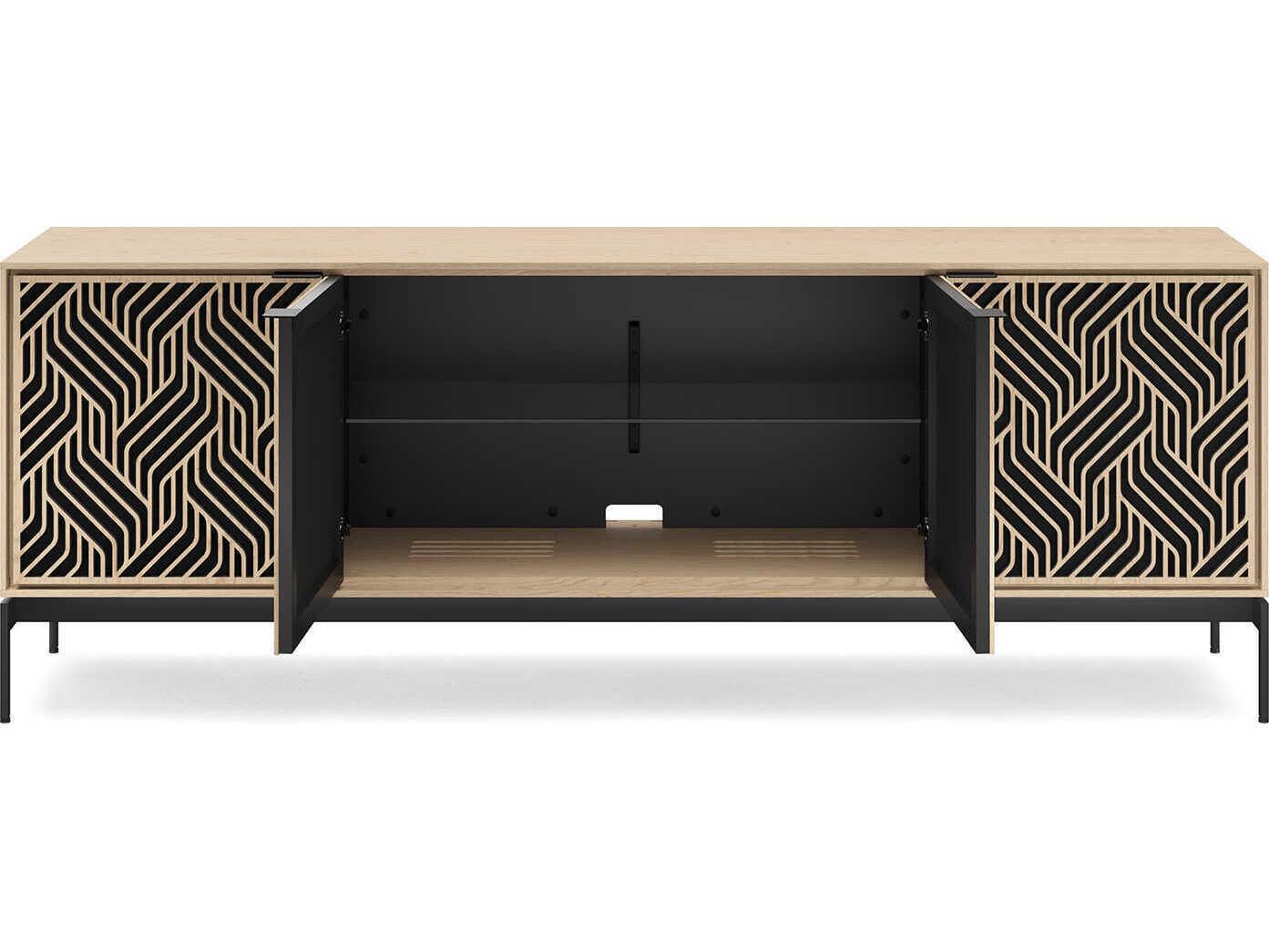 BDI Elements 82" Hardwood Washed Oak Media Console