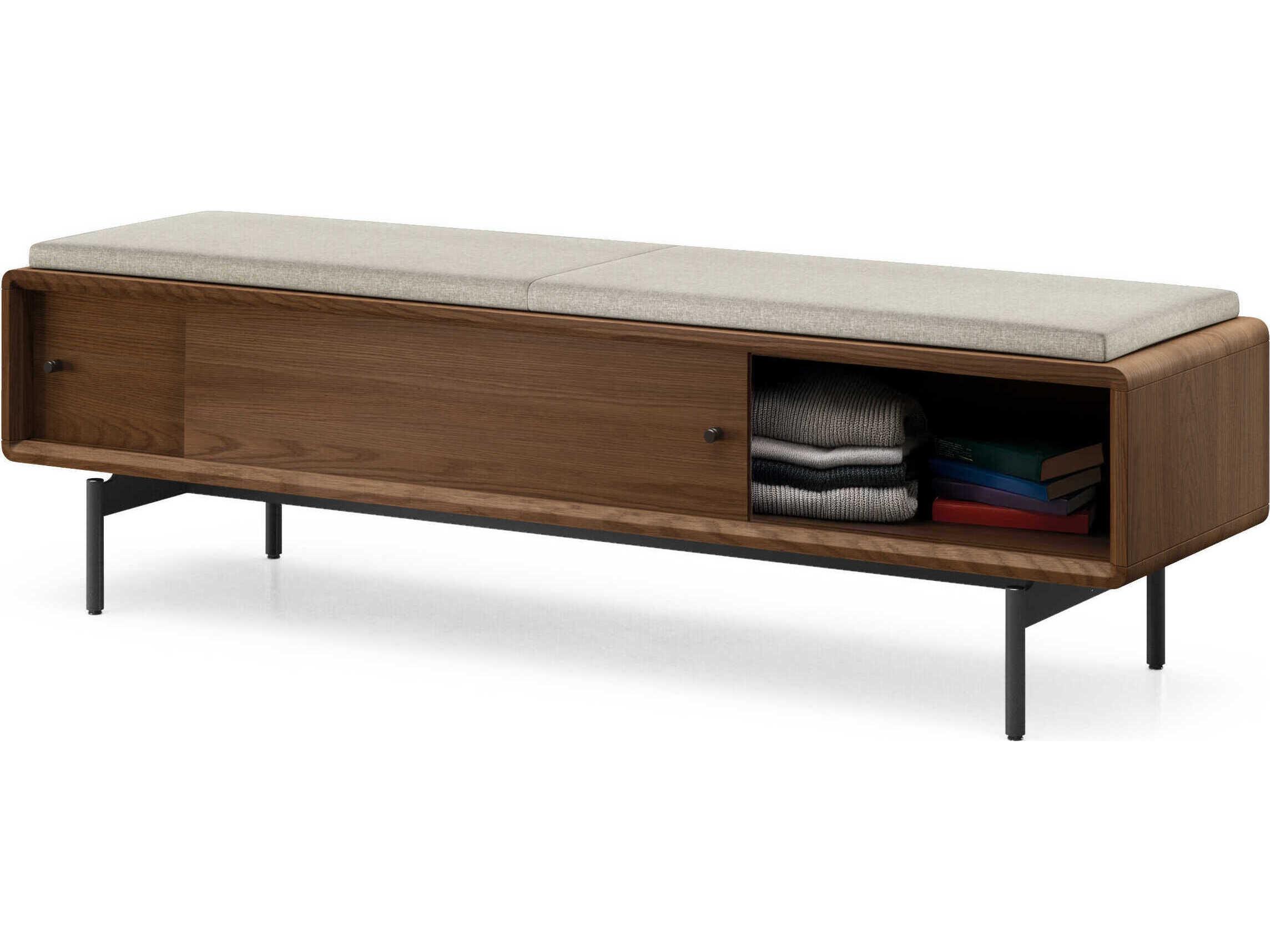 BDI Linq Mocha Almond Brown Upholstered Accent Bench