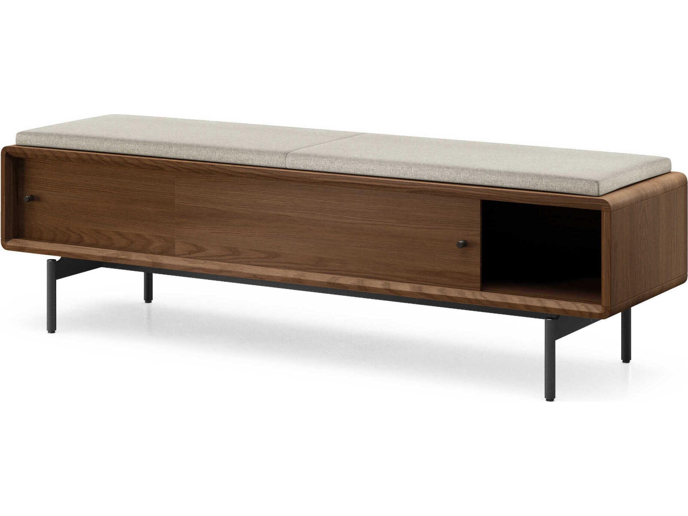 BDI Linq Mocha Almond Brown Upholstered Accent Bench