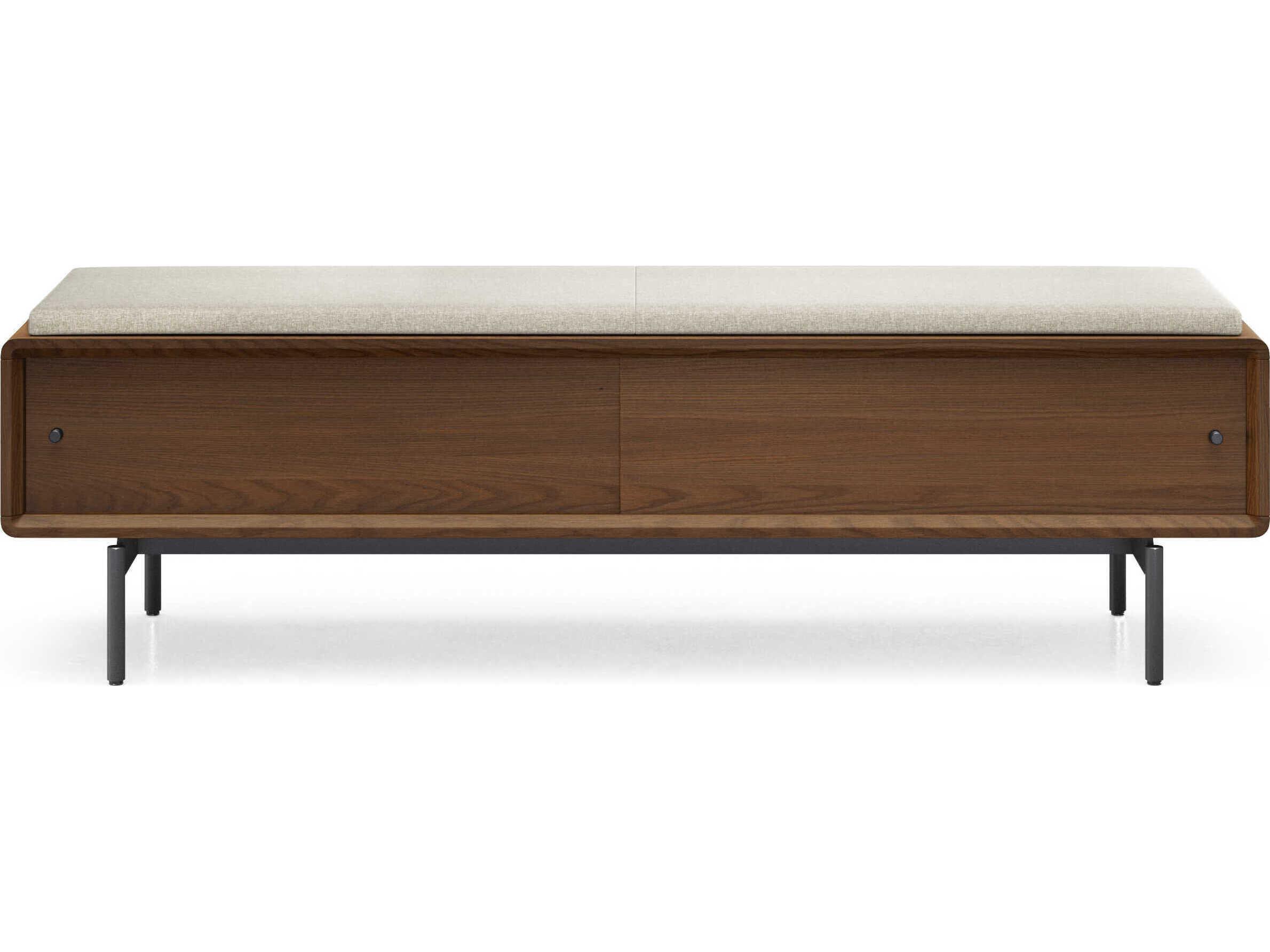 BDI Linq Mocha Almond Brown Upholstered Accent Bench