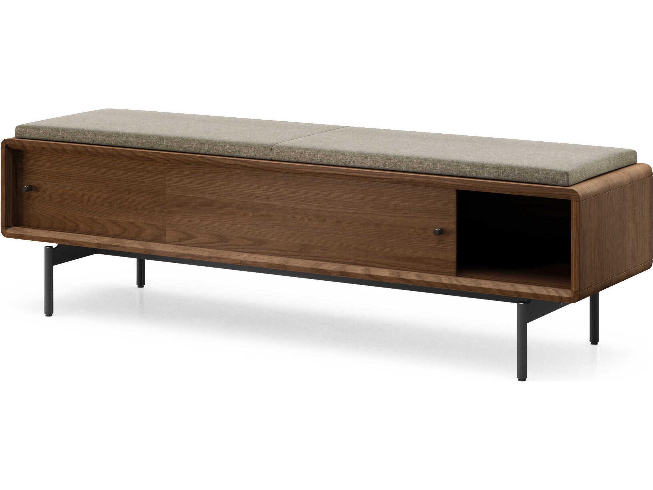 BDI Linq Mocha Pecan Brown Upholstered Accent Bench