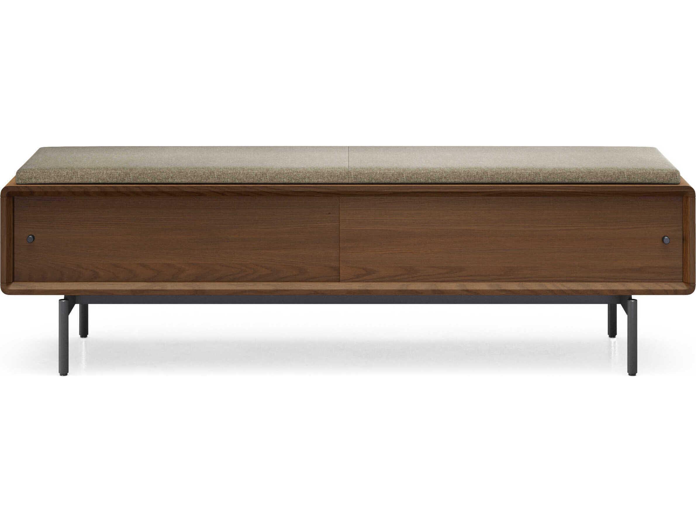 BDI Linq Mocha Pecan Brown Upholstered Accent Bench