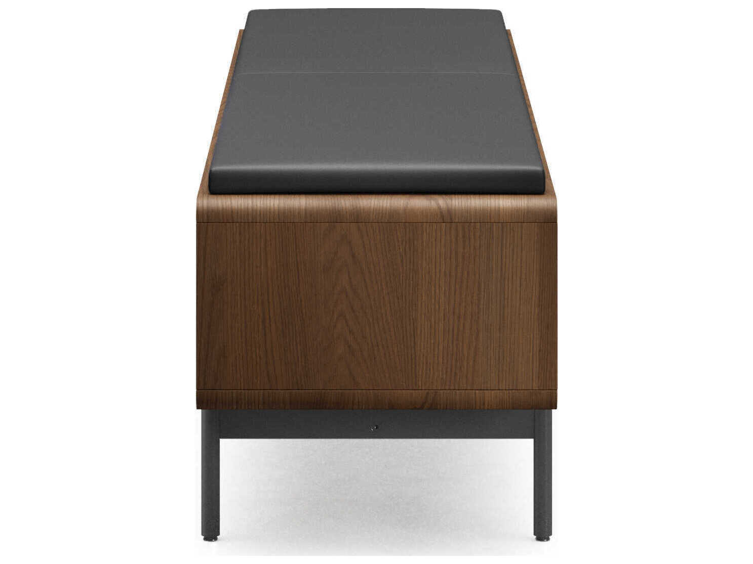 BDI Linq Mocha Pepper Brown Leather Accent Bench