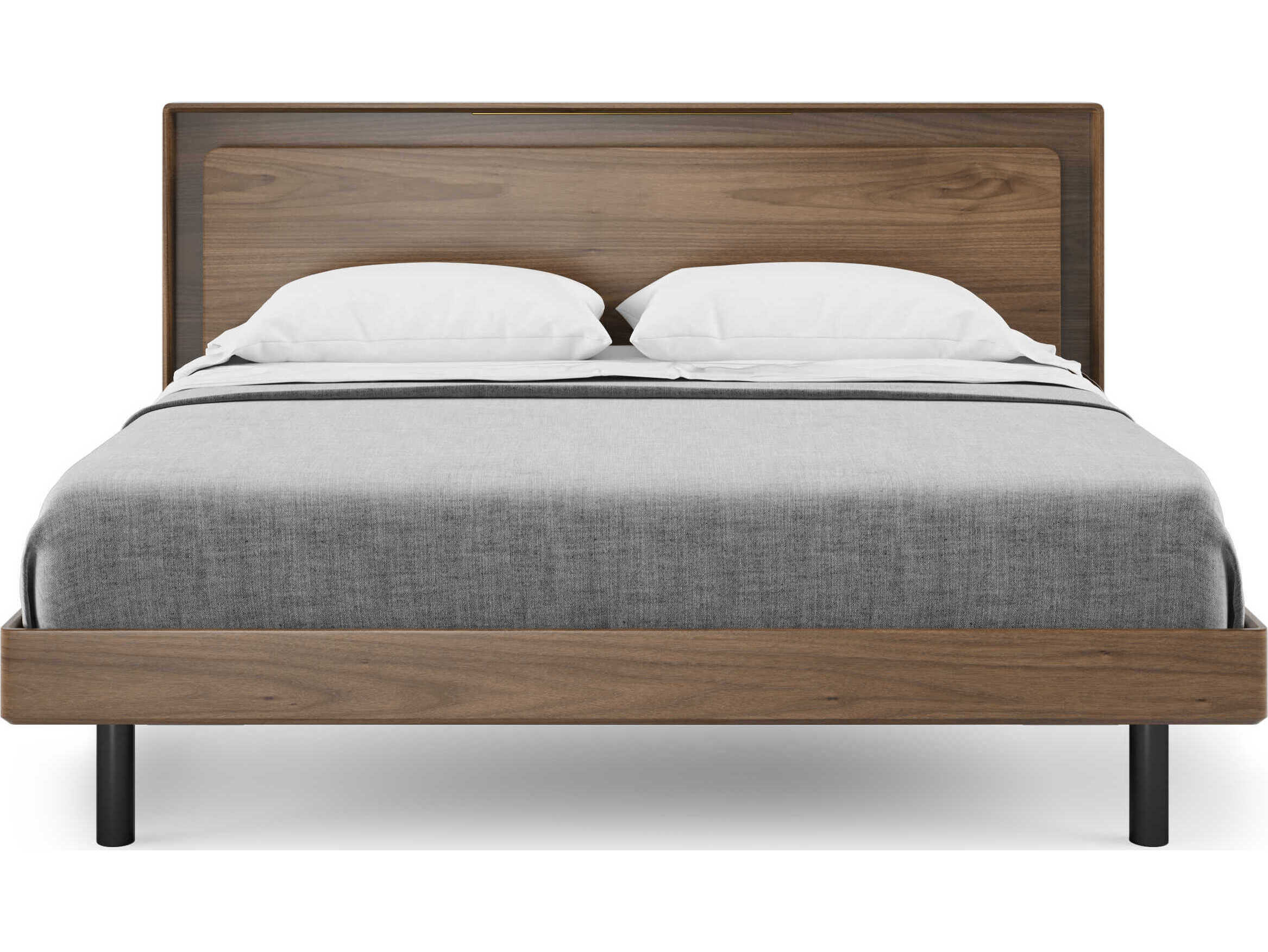 BDI Linq Natural Walnut Brown Wood King Platform Bed