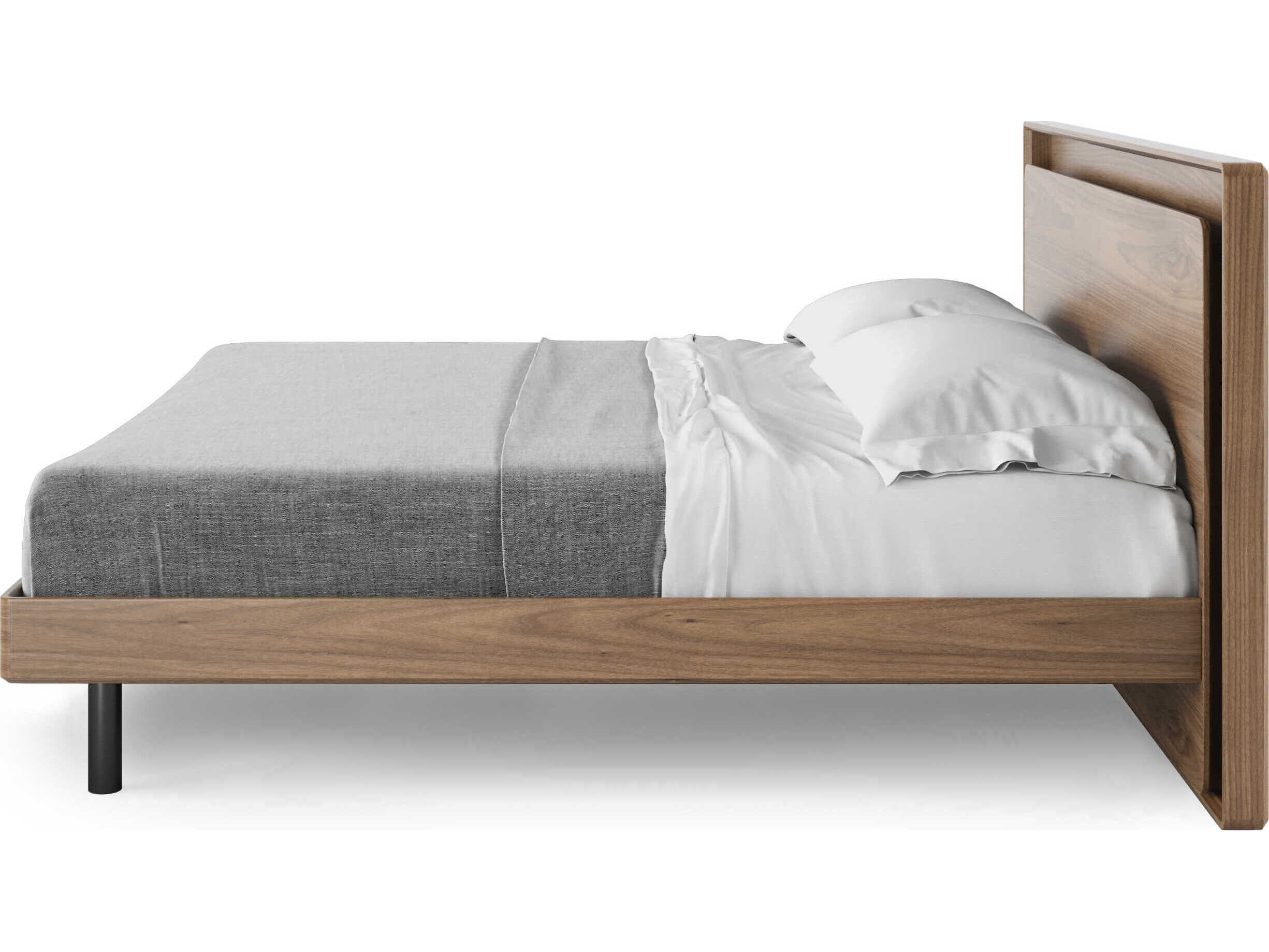 BDI Linq Natural Walnut Brown Wood King Platform Bed