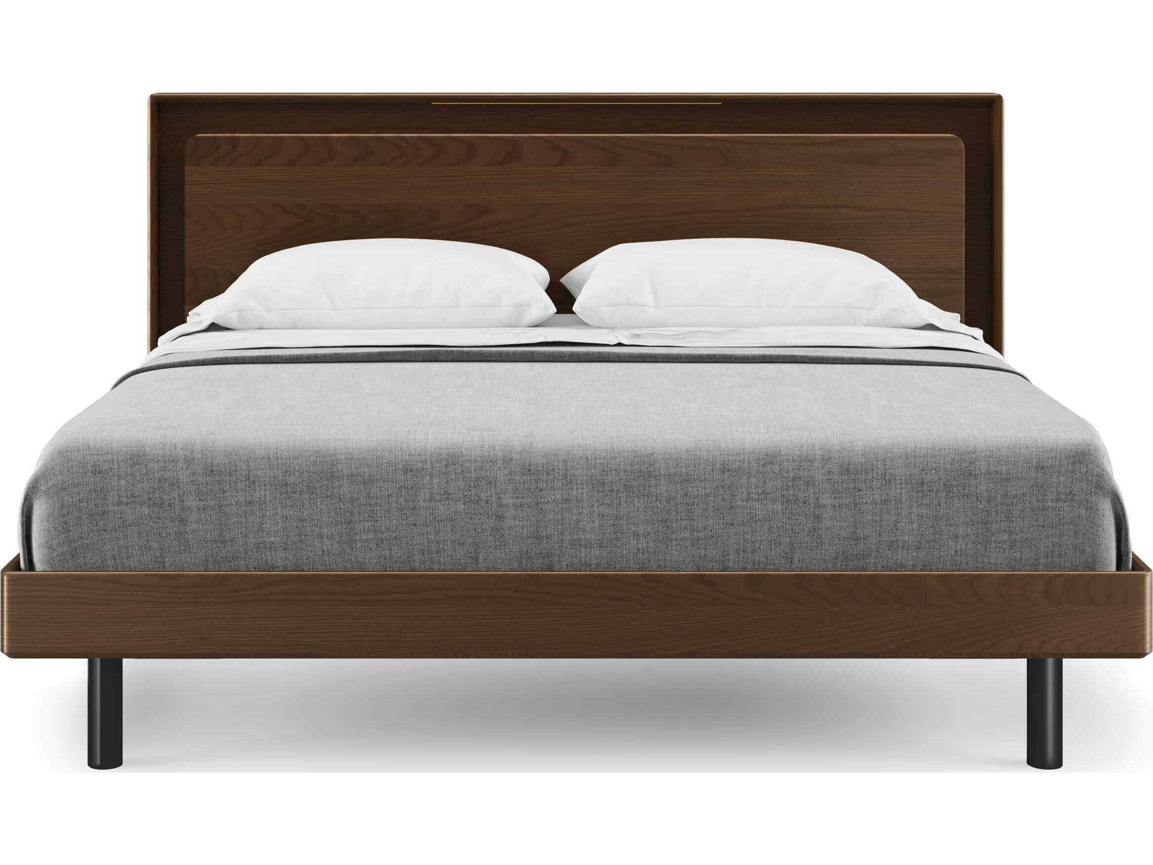 BDI Linq Toasted Oak Black Brown Hardwood Wood King Platform Bed
