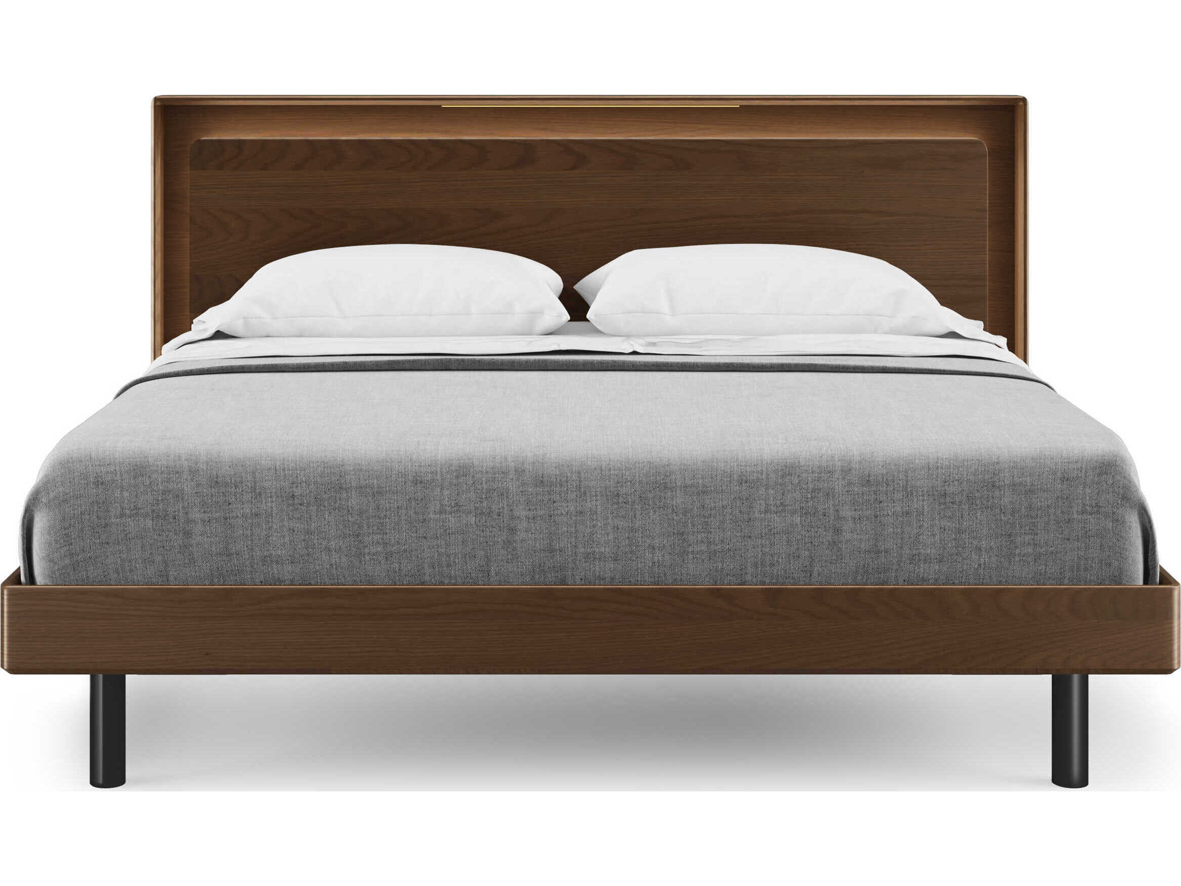 BDI Linq Toasted Oak Black Brown Hardwood Wood King Platform Bed