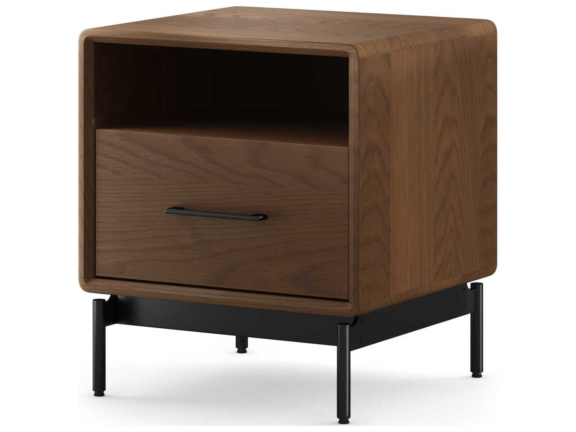 BDI Linq 1-Drawer Brown Hardwood Nightstand