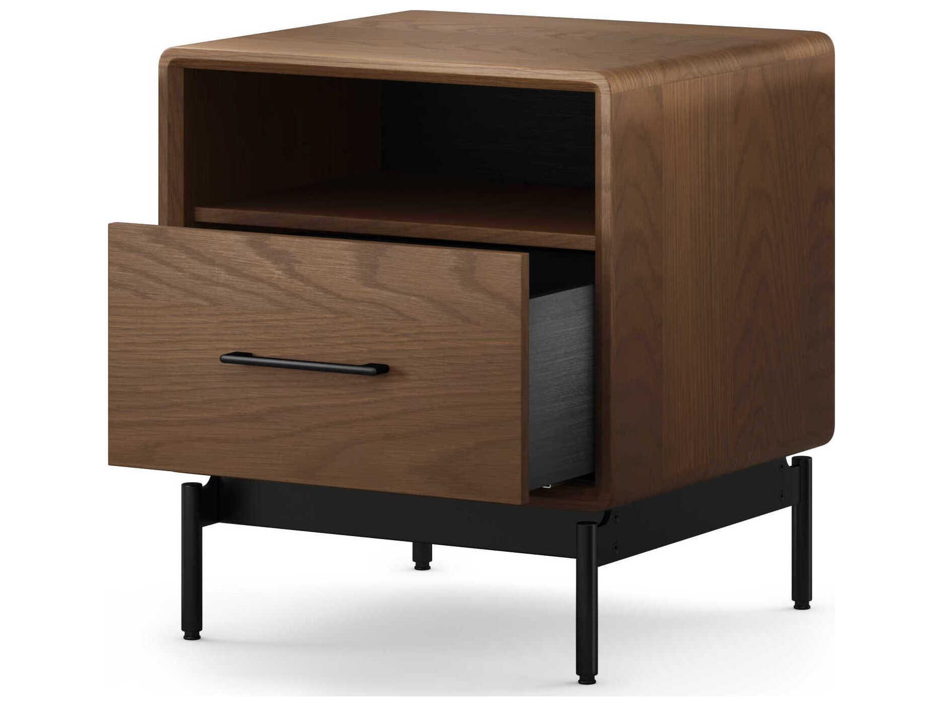 BDI Linq 1-Drawer Brown Hardwood Nightstand