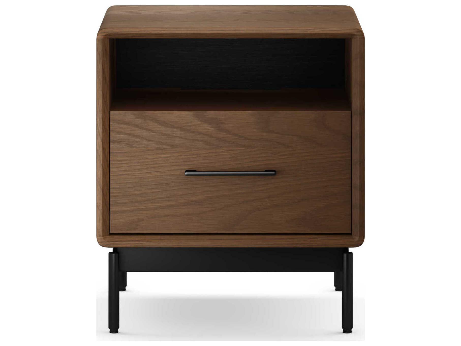 BDI Linq 1-Drawer Brown Hardwood Nightstand